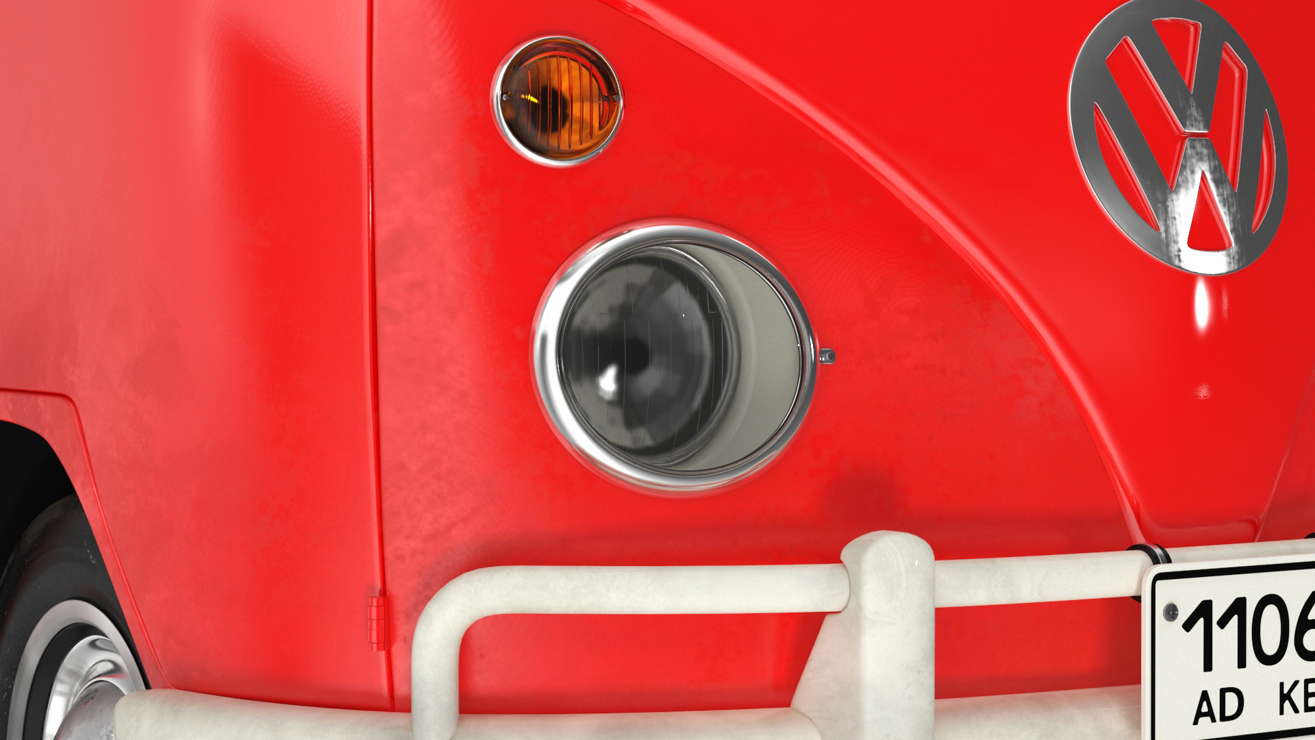 Volkswagen Type 2 T1 Classic Van Rigged 3D model