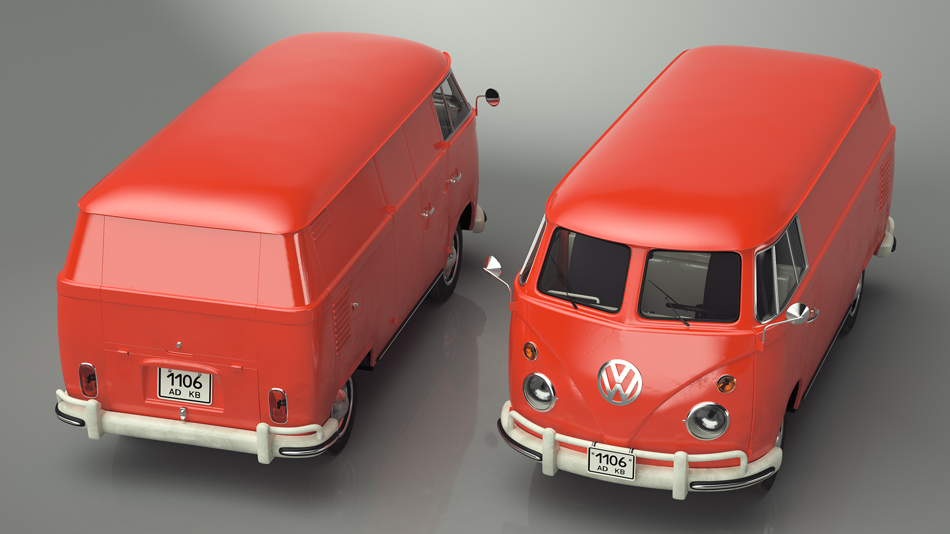 Volkswagen Type 2 T1 Classic Van Rigged 3D model