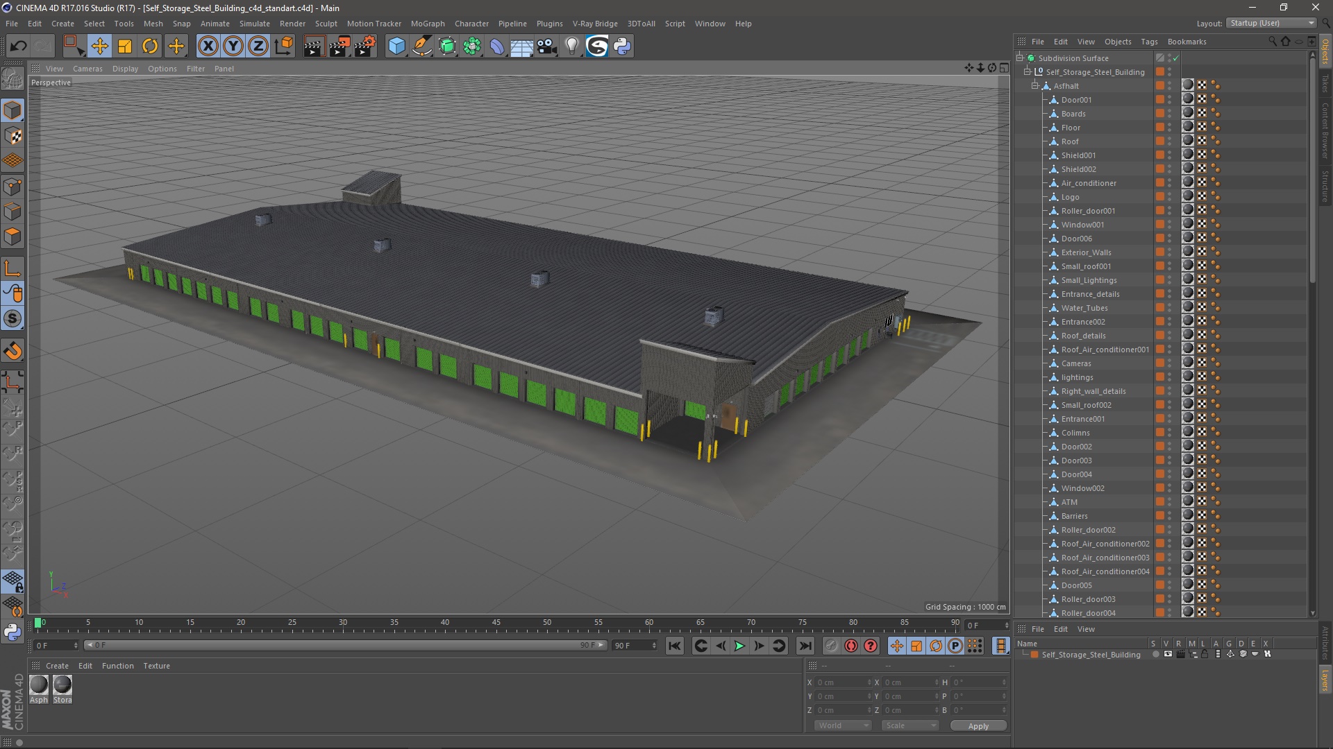 Self Storage Steel Building 3D