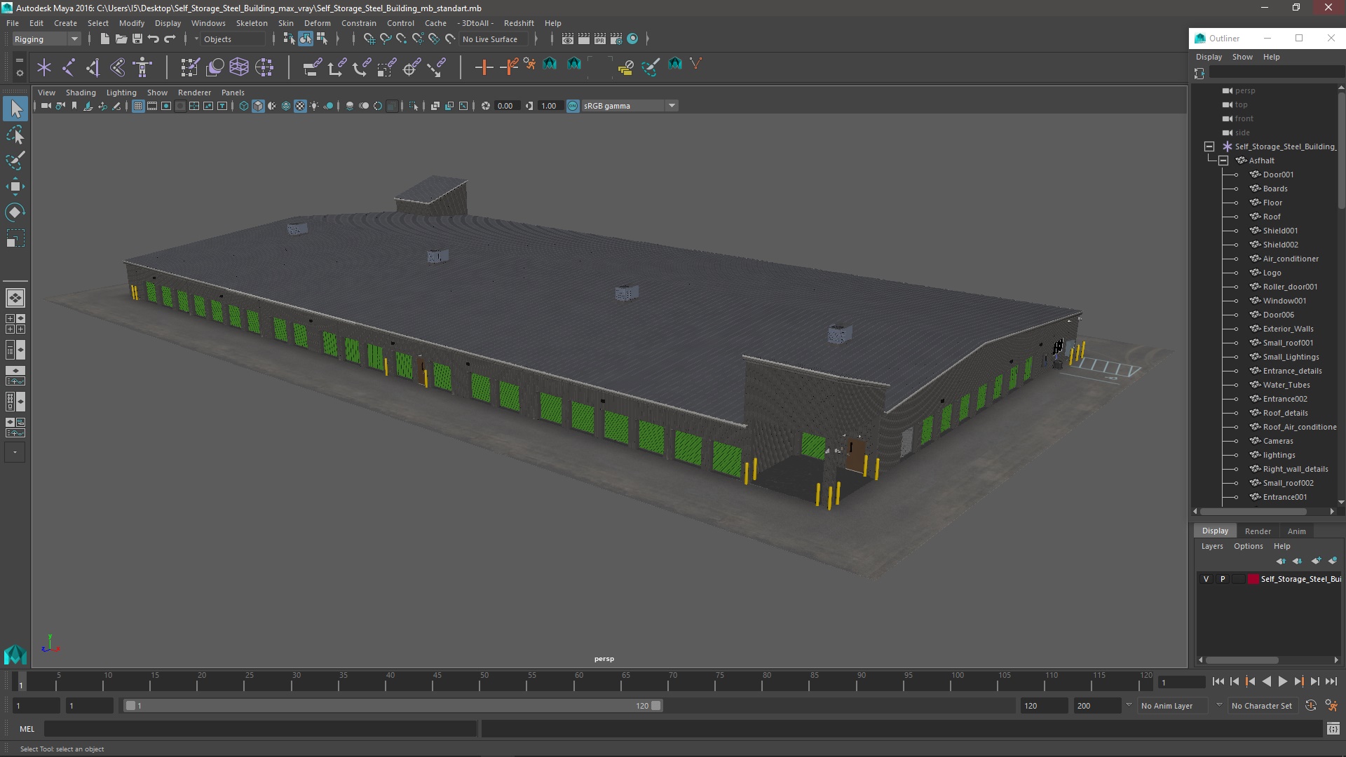 Self Storage Steel Building 3D