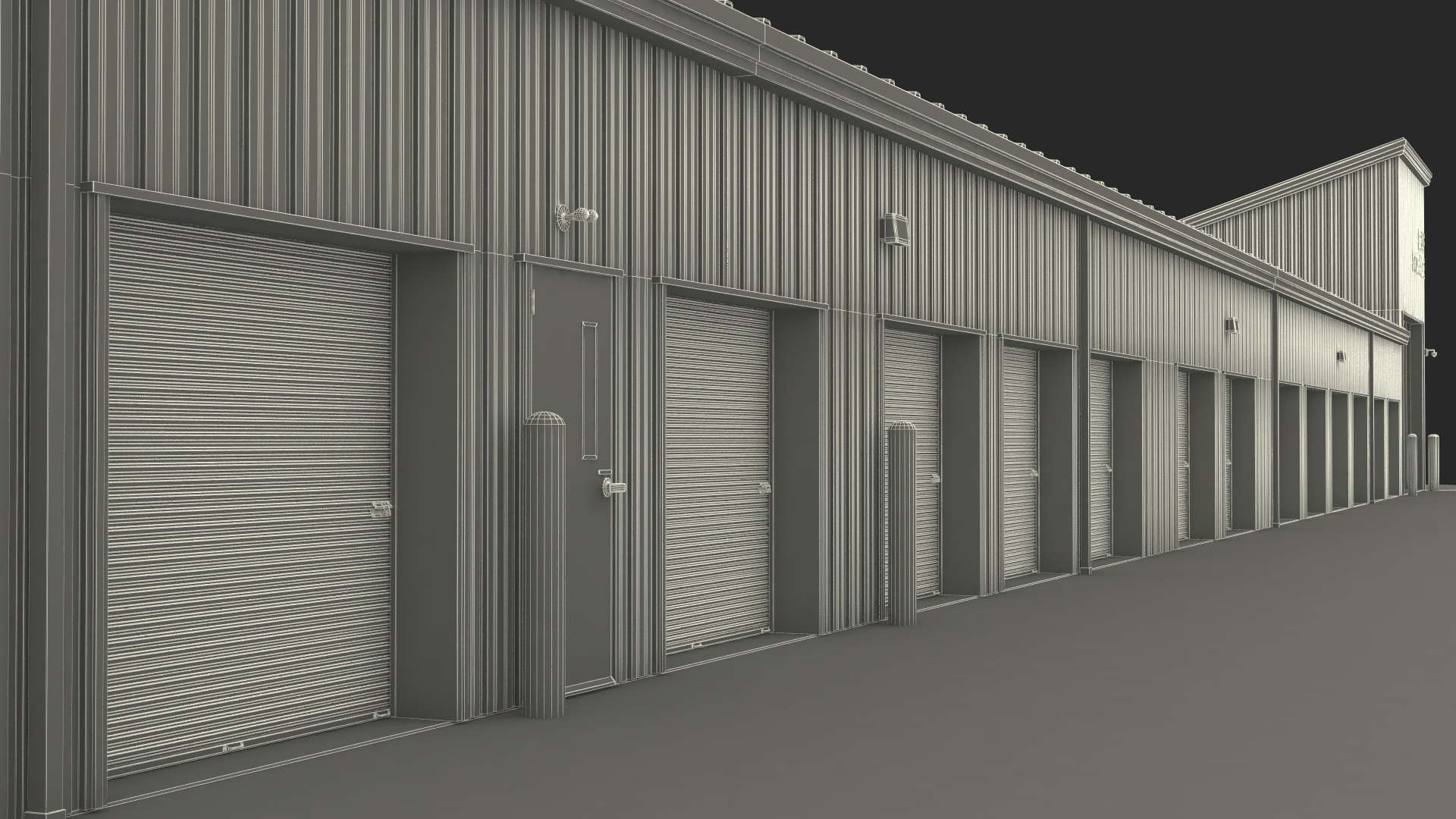 Self Storage Steel Building 3D