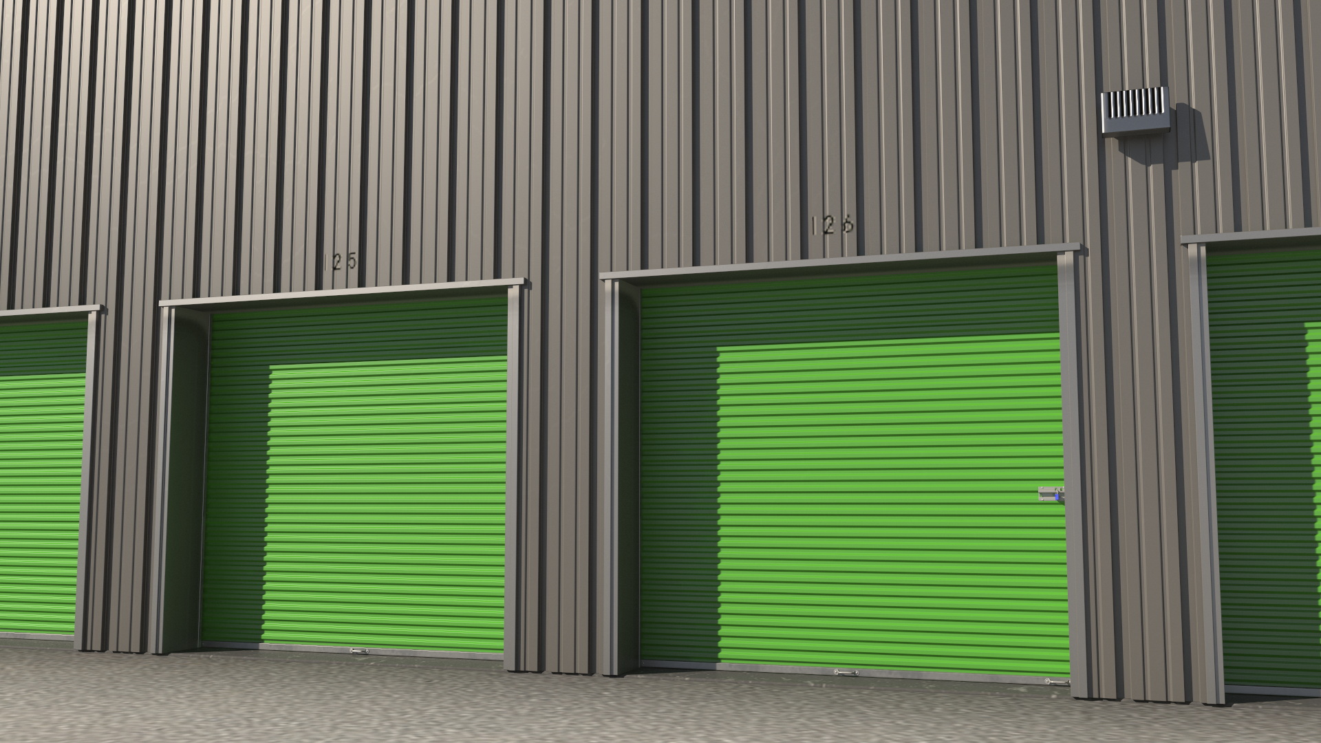 Self Storage Steel Building 3D
