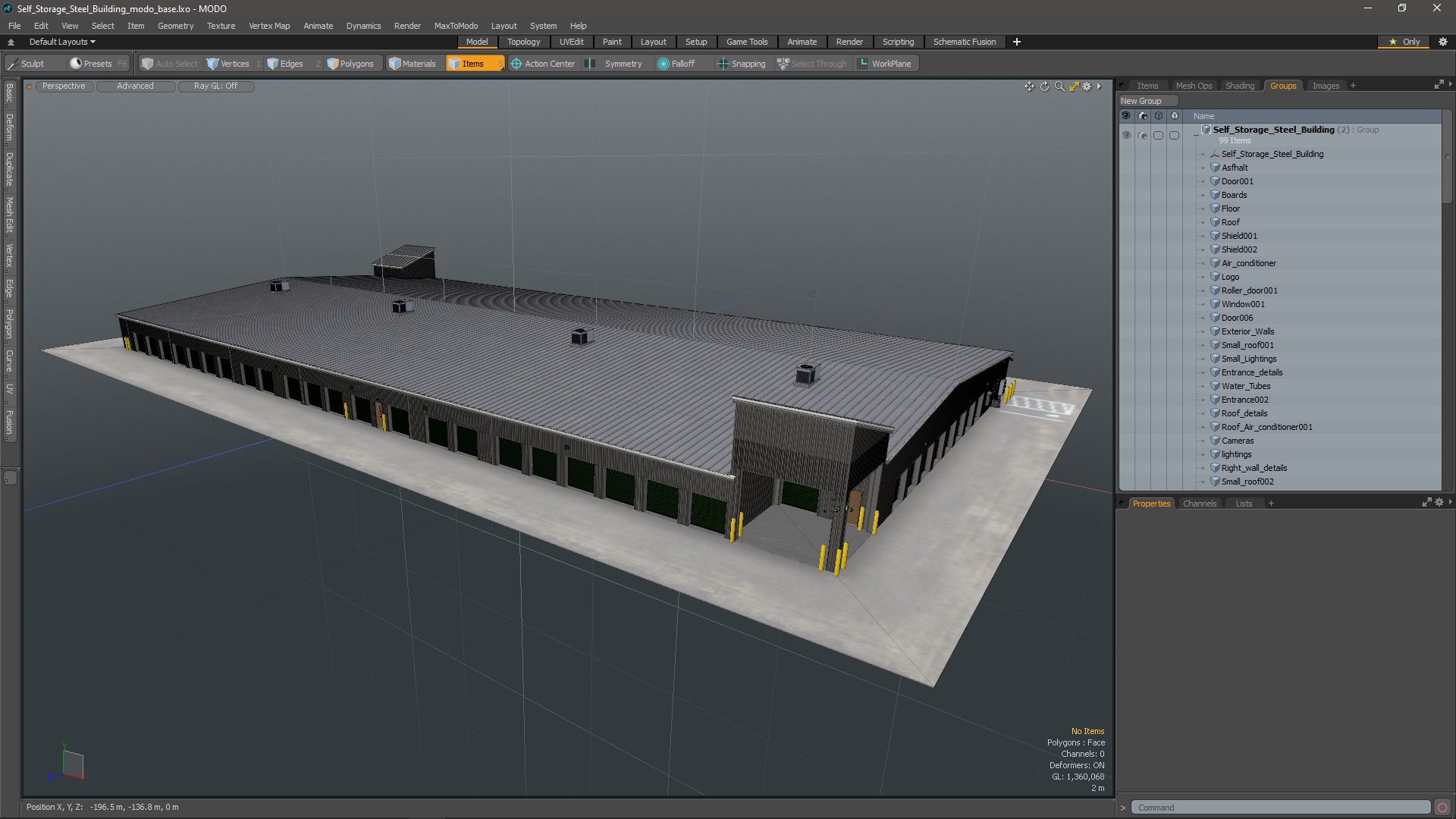 Self Storage Steel Building 3D
