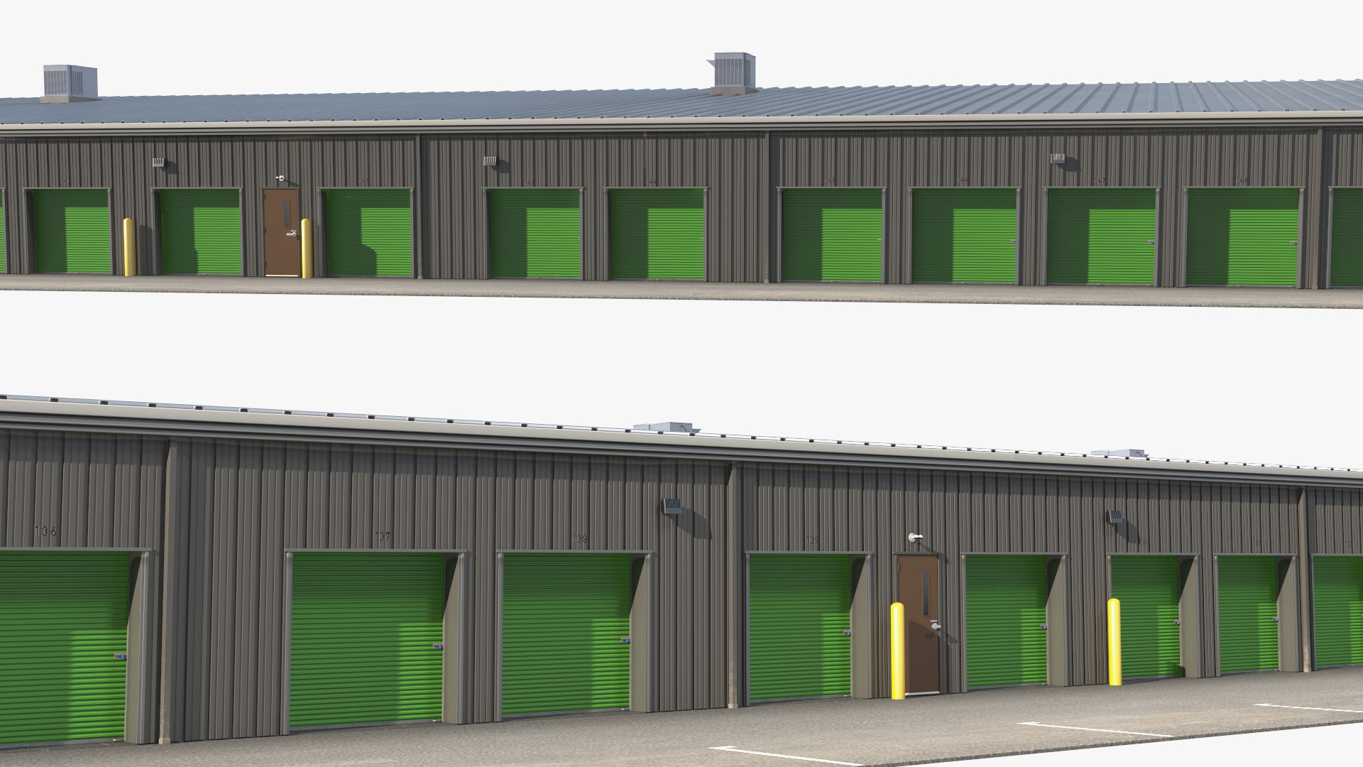 Self Storage Steel Building 3D