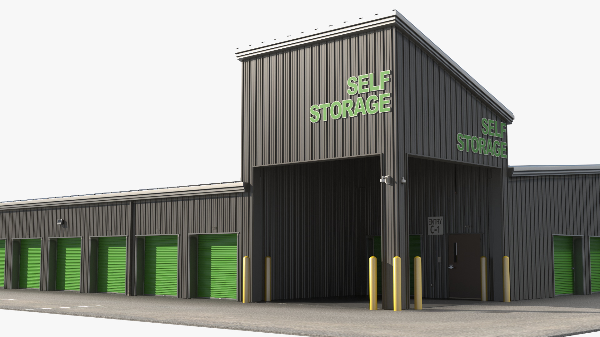 Self Storage Steel Building 3D