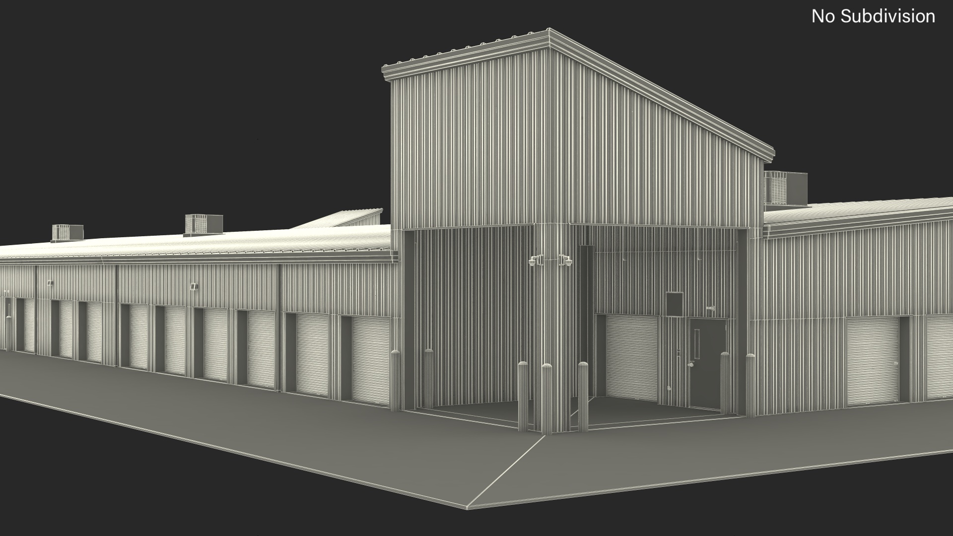 Self Storage Steel Building 3D