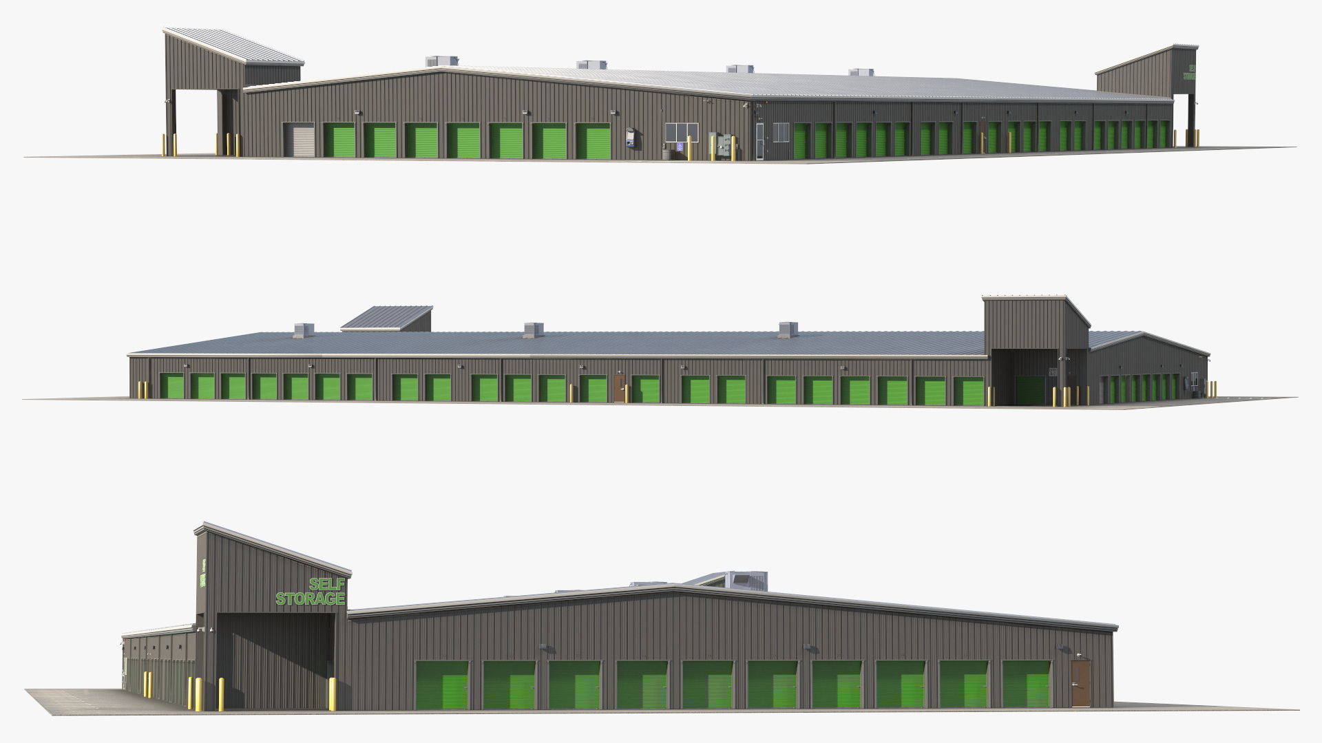 Self Storage Steel Building 3D