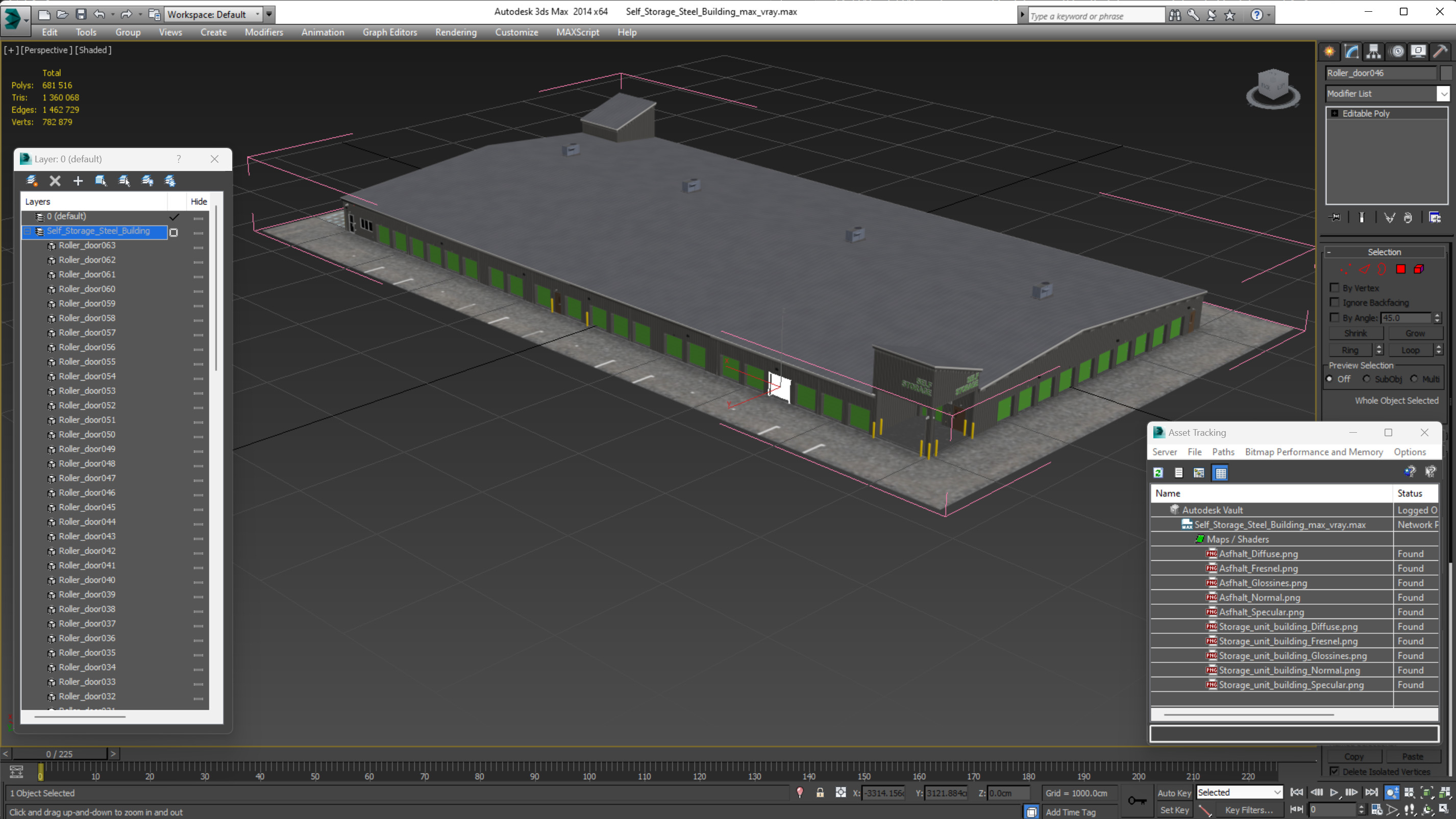 Self Storage Steel Building 3D