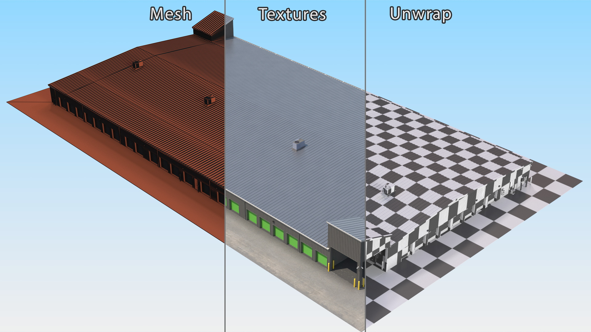 Self Storage Steel Building 3D