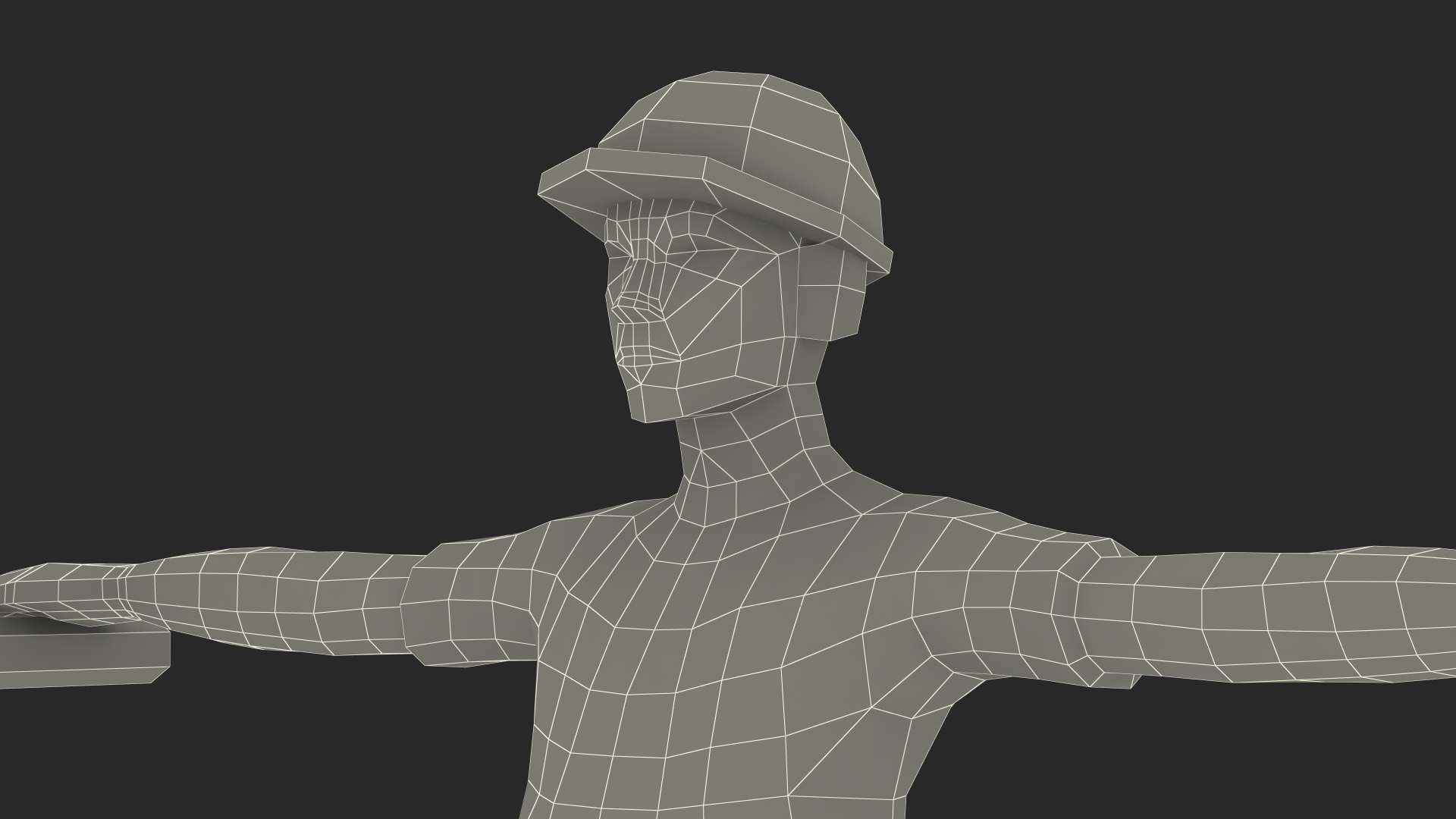 Construction Worker Low Poly Rigged for Cinema 4D 3D model