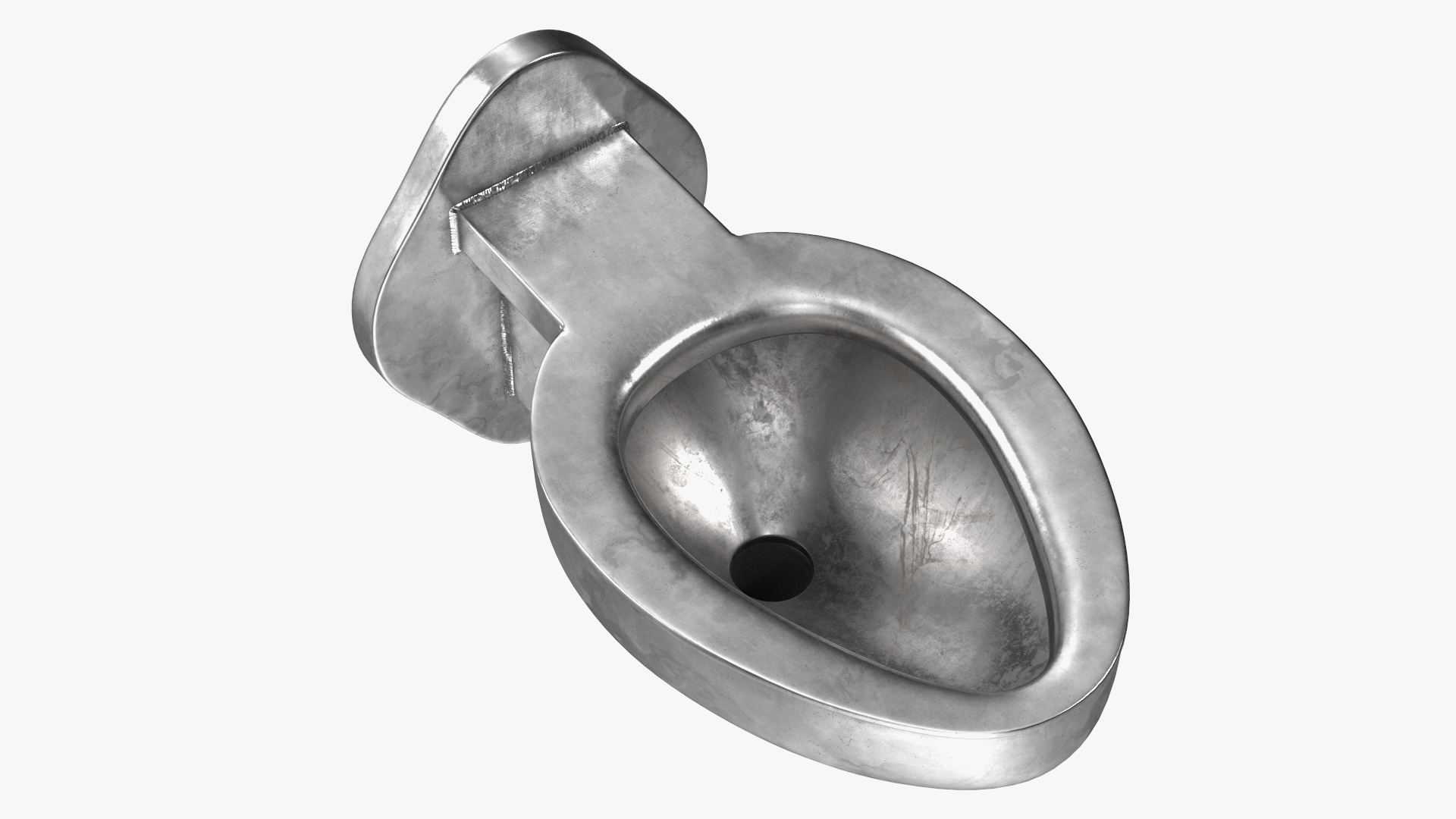3D model Used Stainless Steel Toilet Wall Mounted