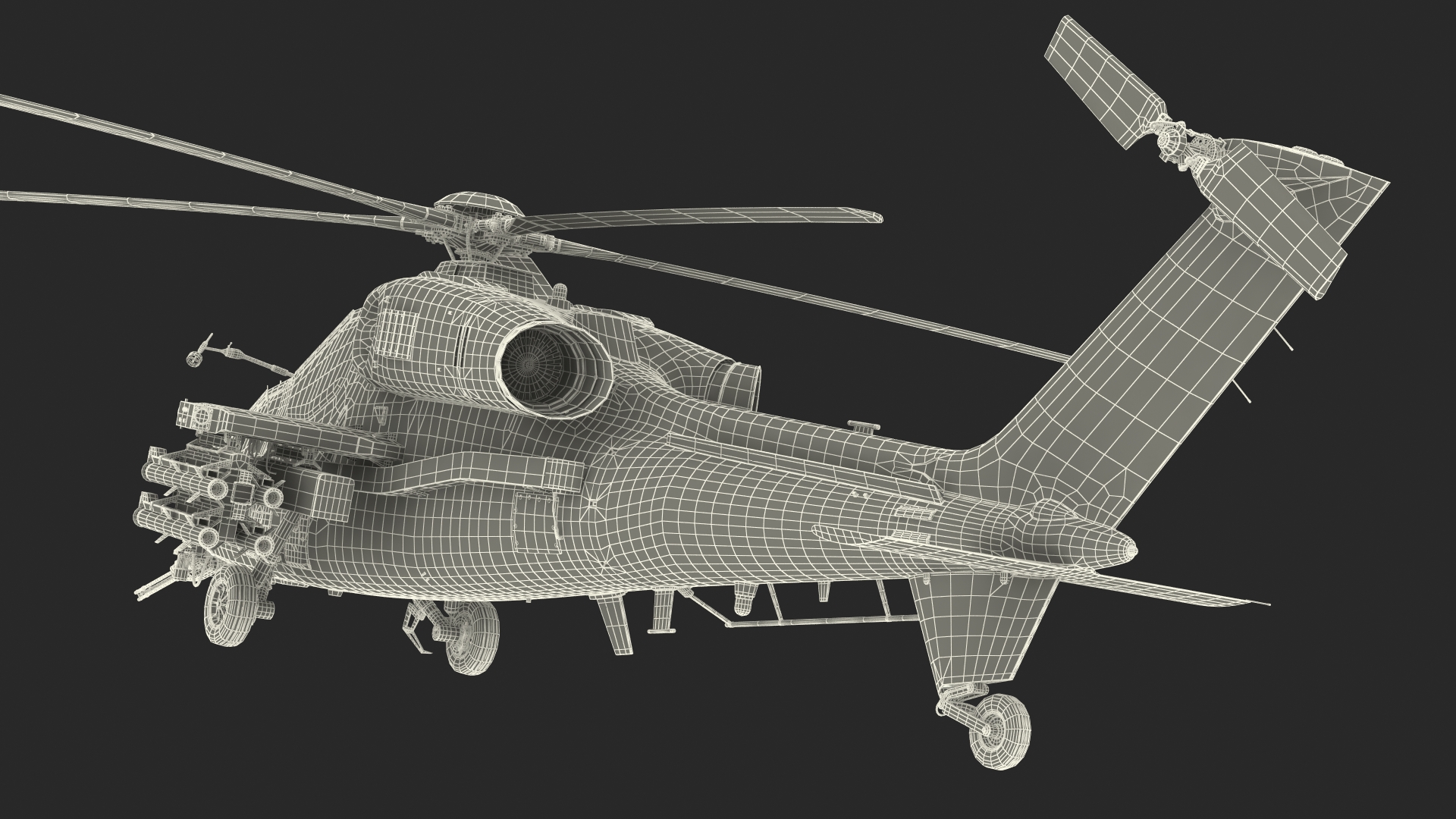Combat Gray Helicopter 3D