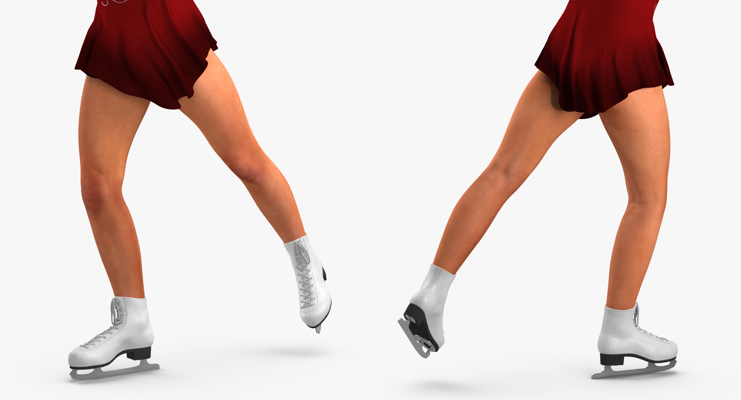 Female Figure Skater Pose 2 3D