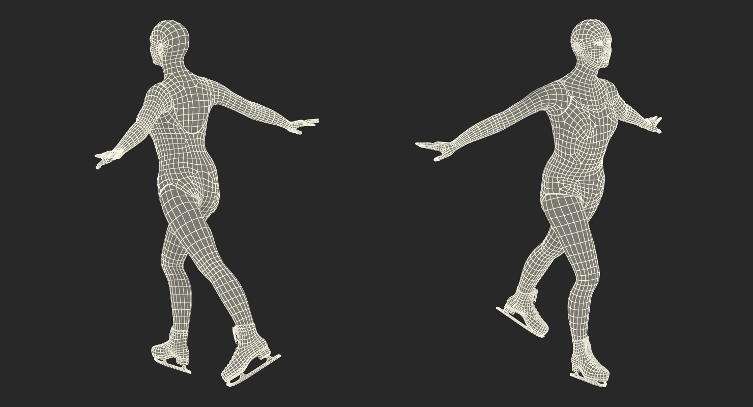 Female Figure Skater Pose 2 3D