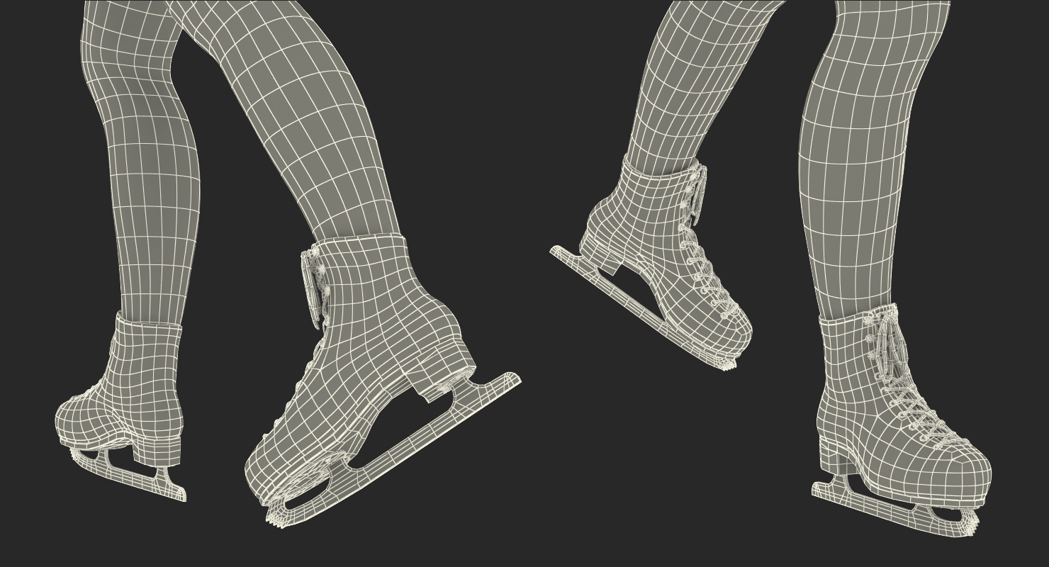 Female Figure Skater Pose 2 3D