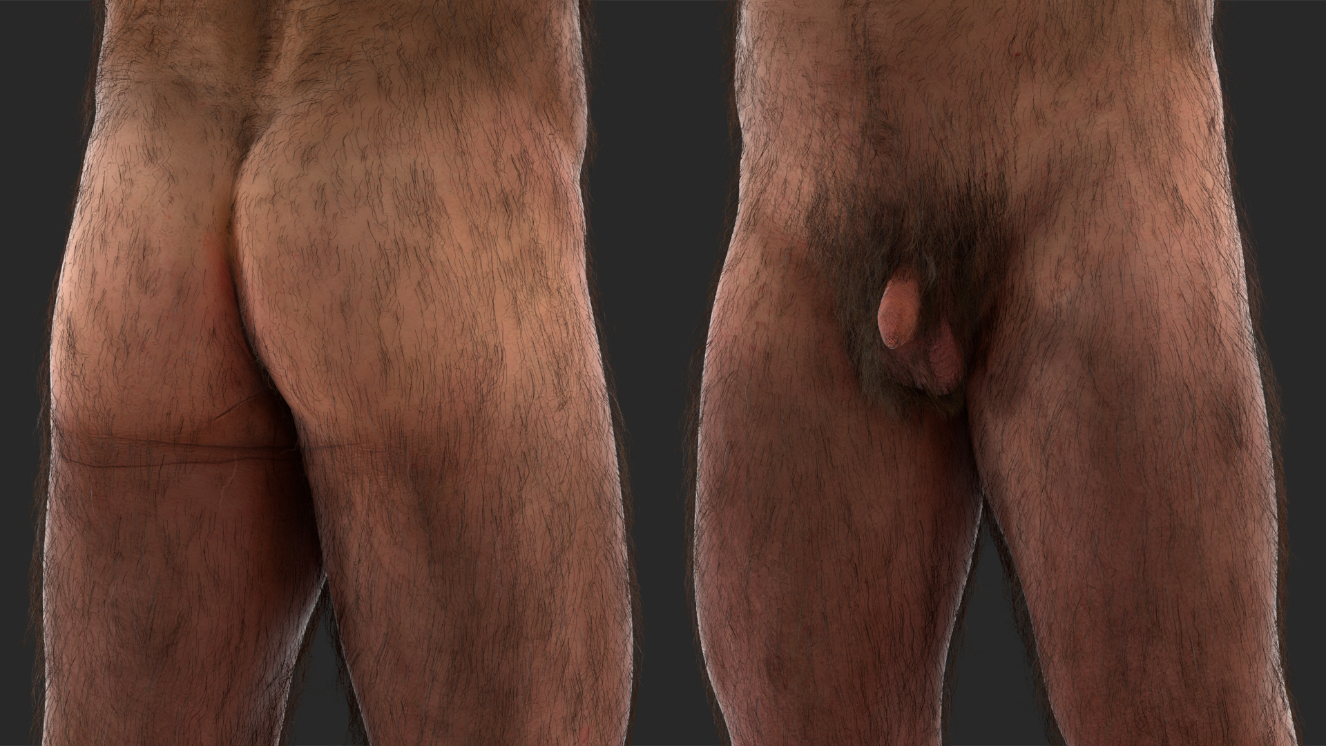 3D Stand Neanderthal Fur