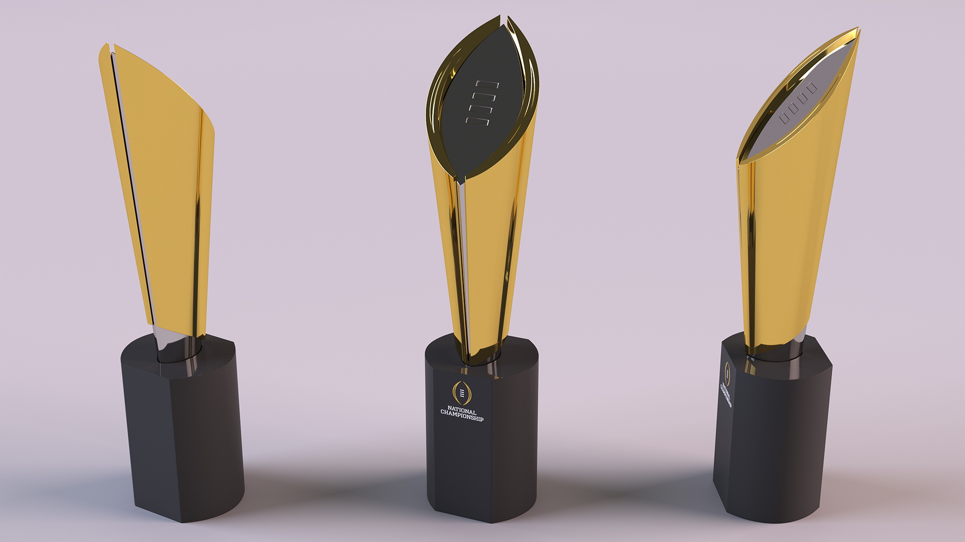 3D College Football National Championship Playoff Trophy model