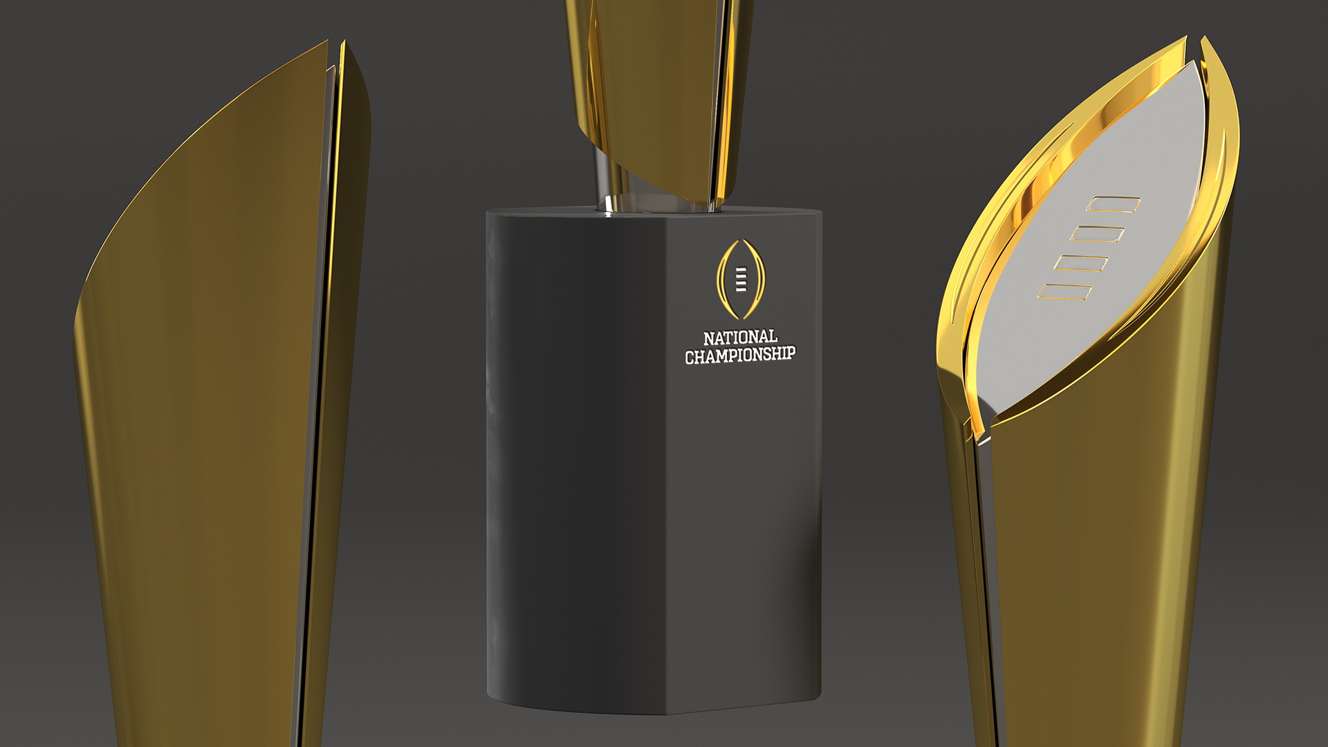 3D College Football National Championship Playoff Trophy model