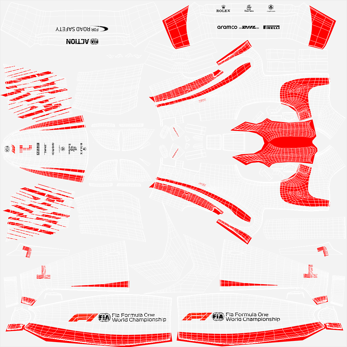 Formula 1 2022 White Livery 3D