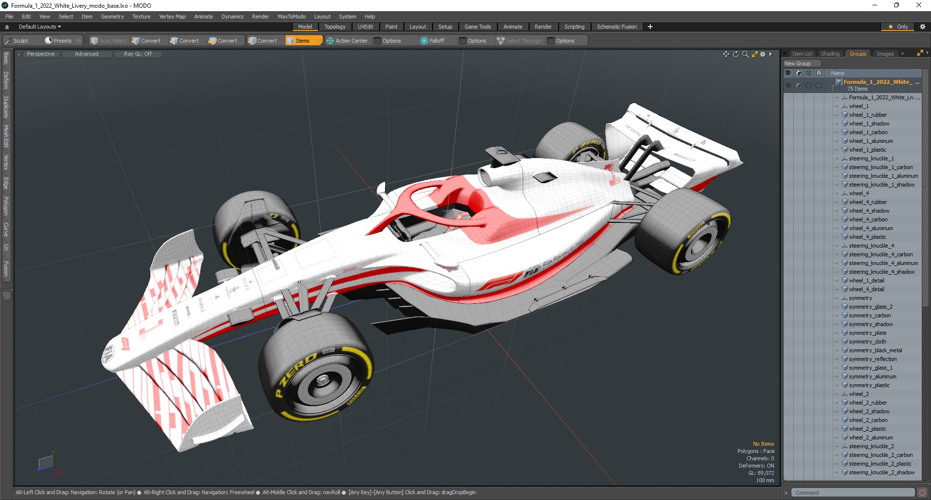 Formula 1 2022 White Livery 3D