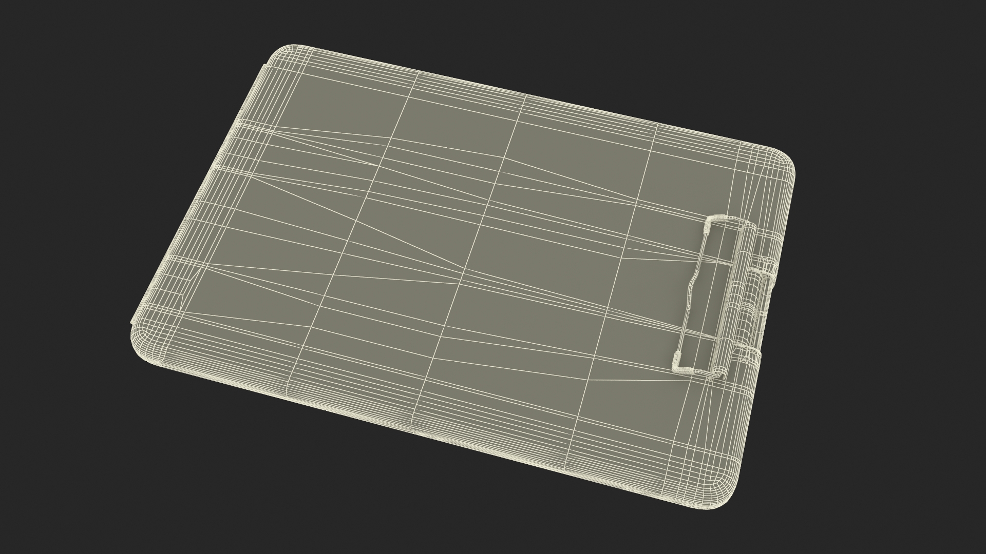 3D Clipboard Case Orange Closed model