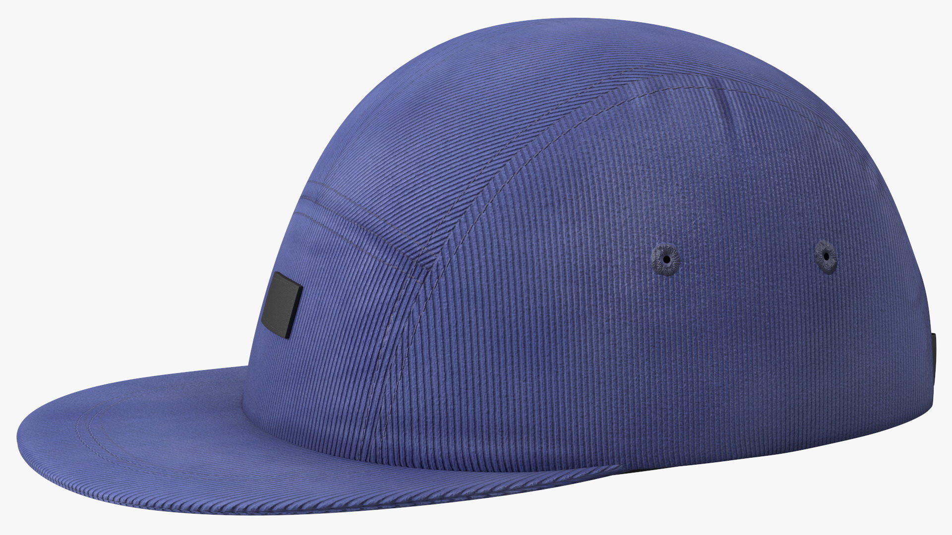 3D Flat Brim 5 Panel Hat Dark Blue