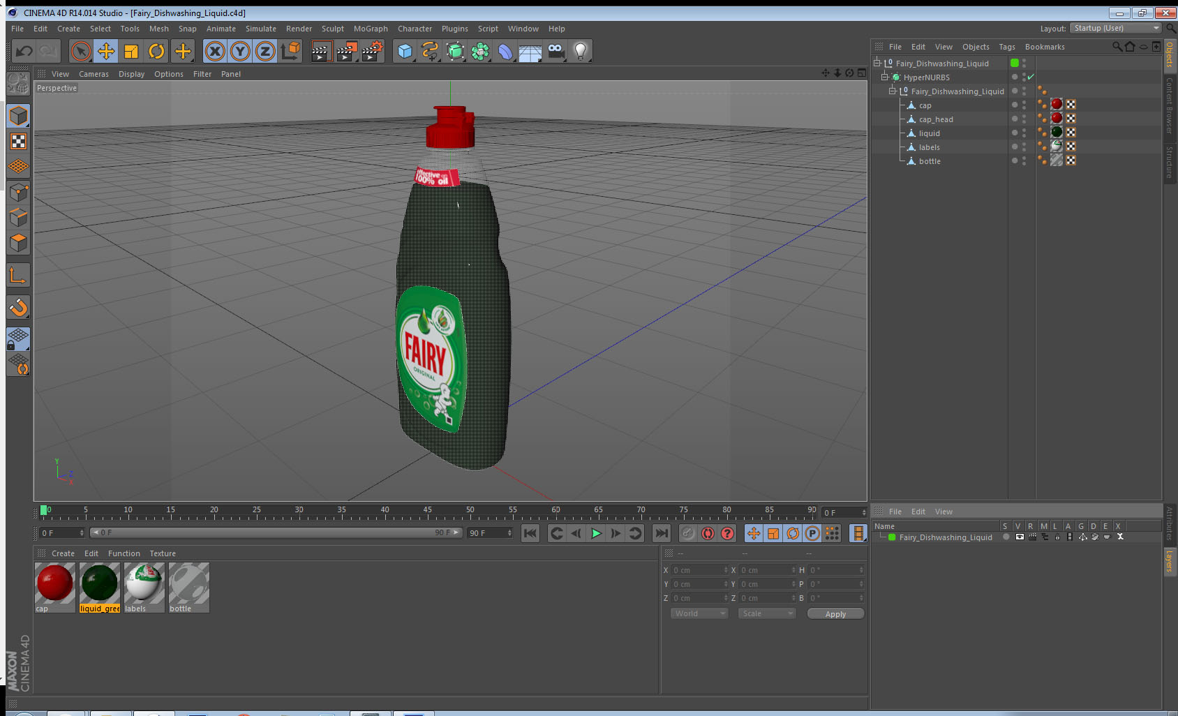 Fairy Dishwashing Liquid 3D model