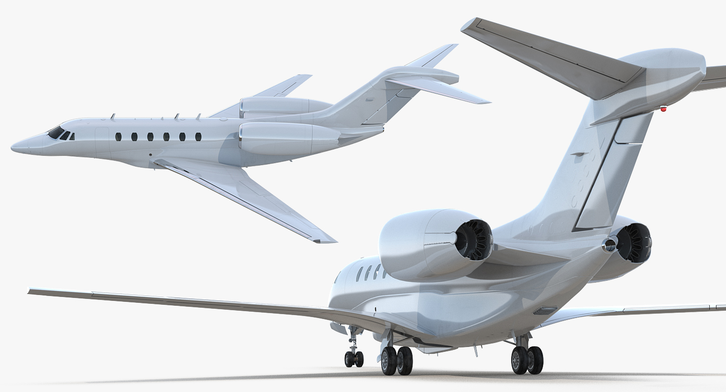 Medium Sized Business Jet with Interior Generic 3D