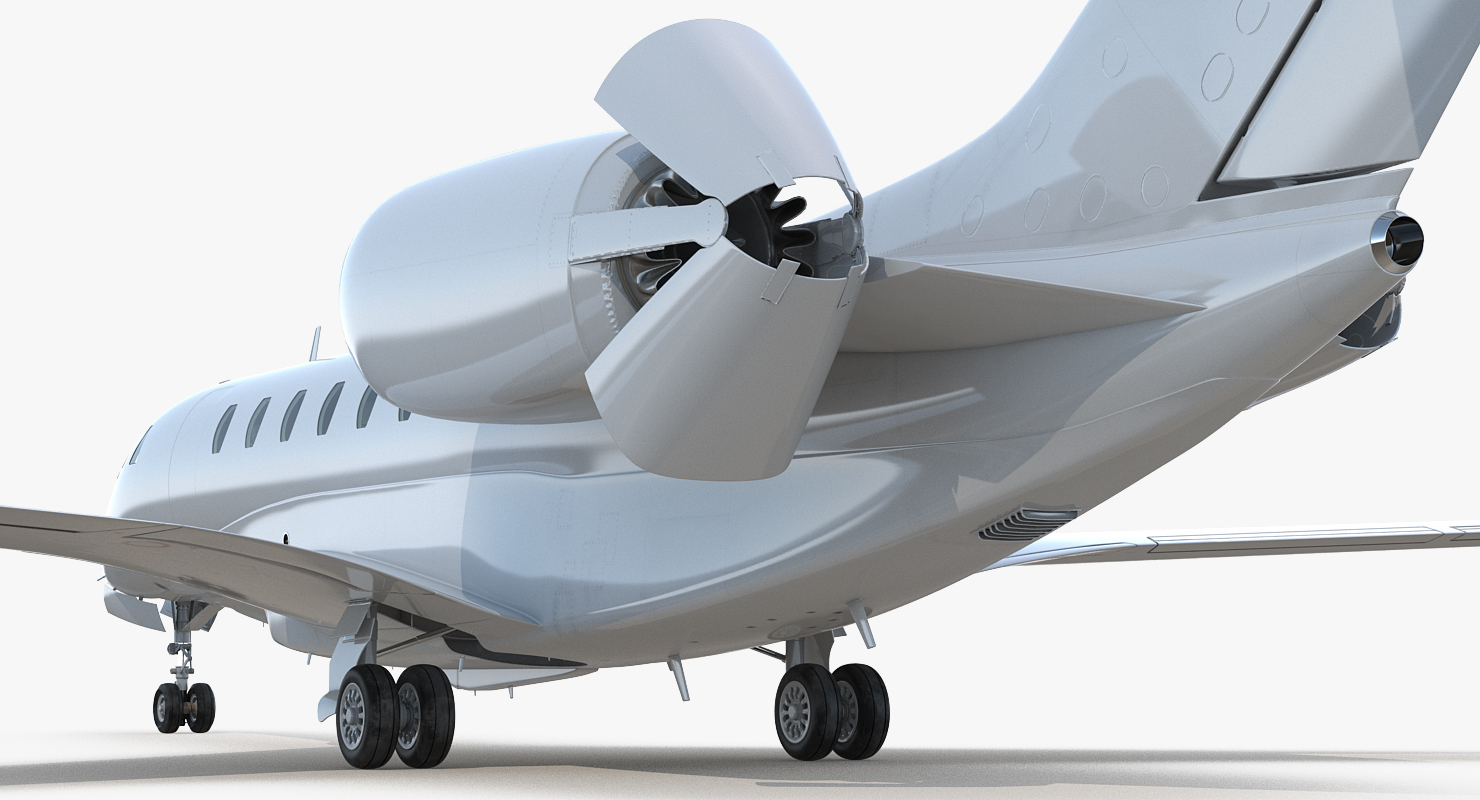 Medium Sized Business Jet with Interior Generic 3D