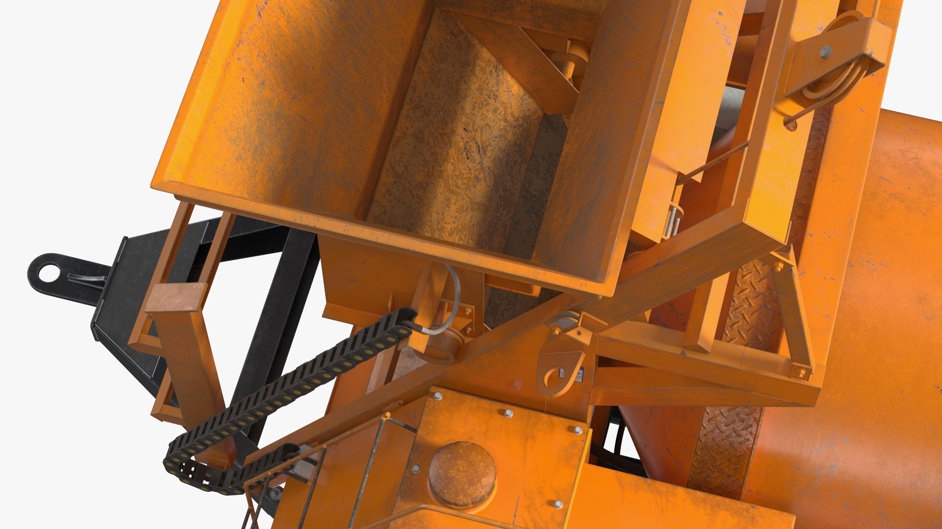 3D Concrete Mixer Pump JBT40 Dirty Rigged model
