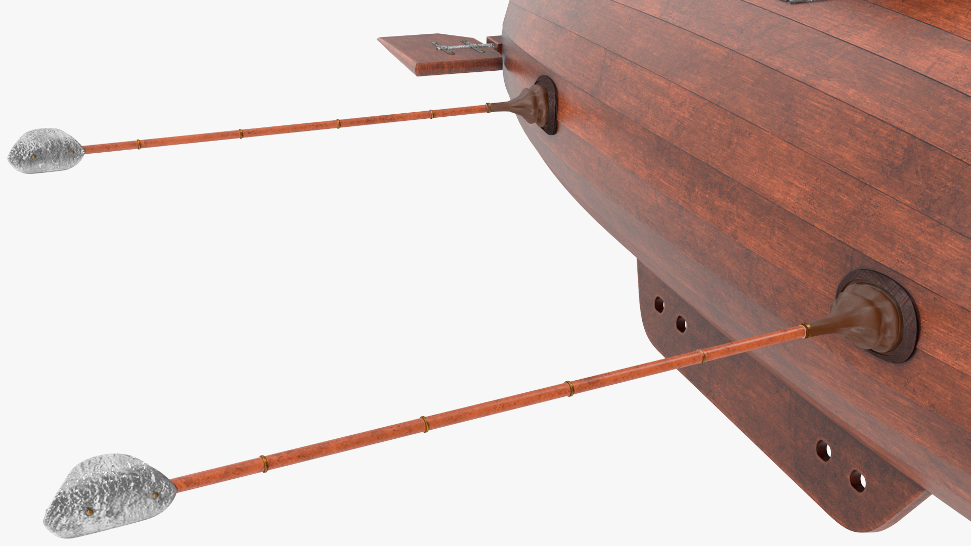 Realistic Model of Drebbel Submarine Rigged for Cinema 4D 3D