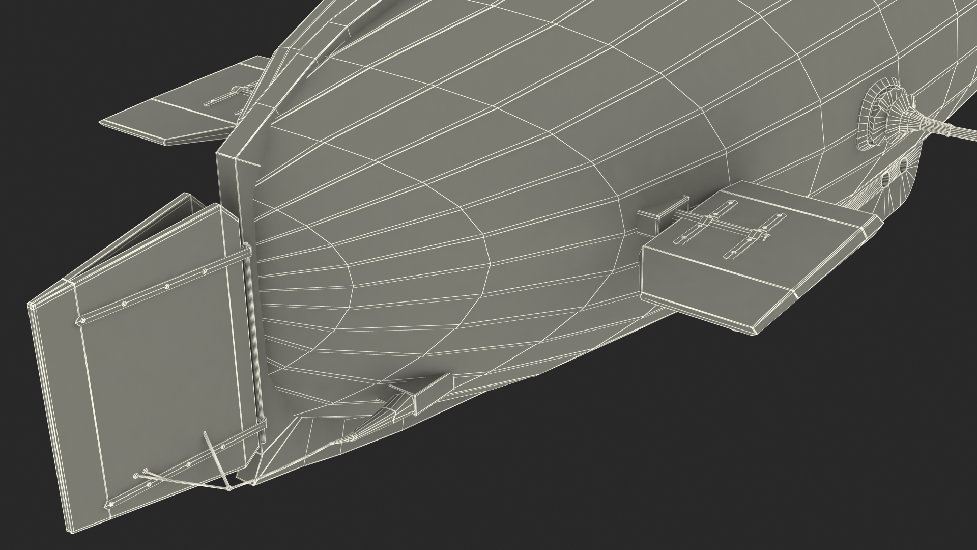 Realistic Model of Drebbel Submarine Rigged for Cinema 4D 3D