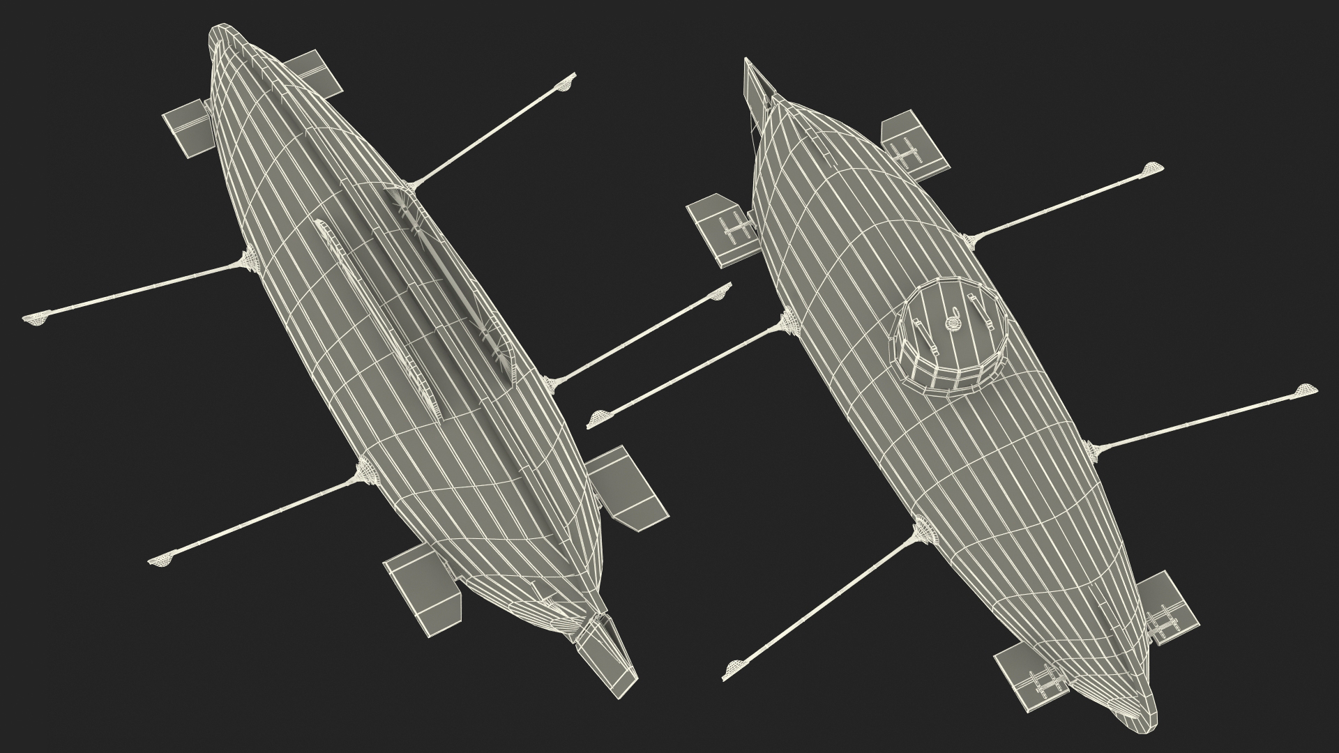 Realistic Model of Drebbel Submarine Rigged for Cinema 4D 3D