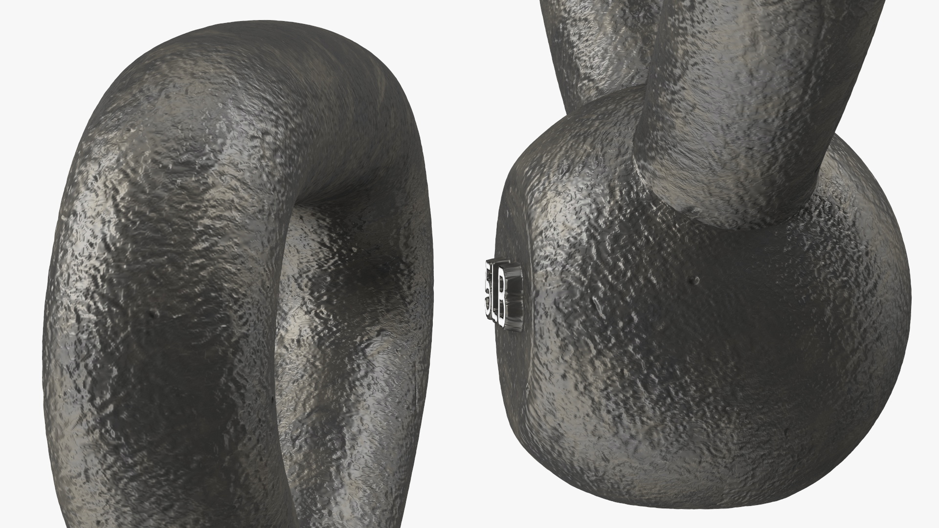 3D Fitness Solid Cast Metal Kettlebell Weight 5lb