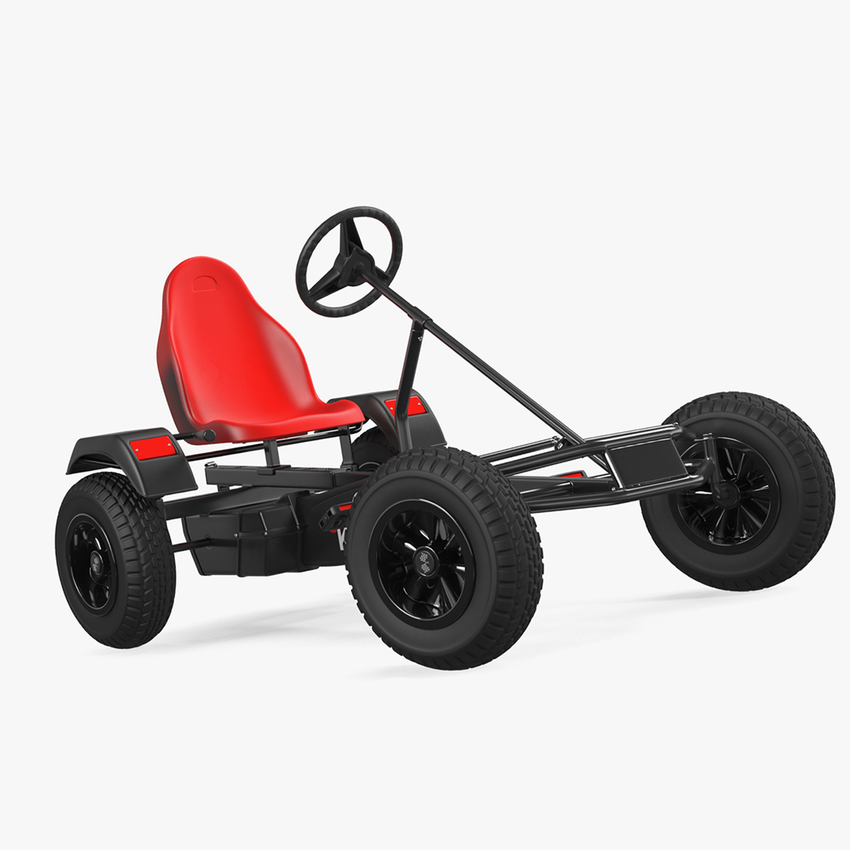 3D model Red Pedal Car with Adjustable Seat Rigged for Maya