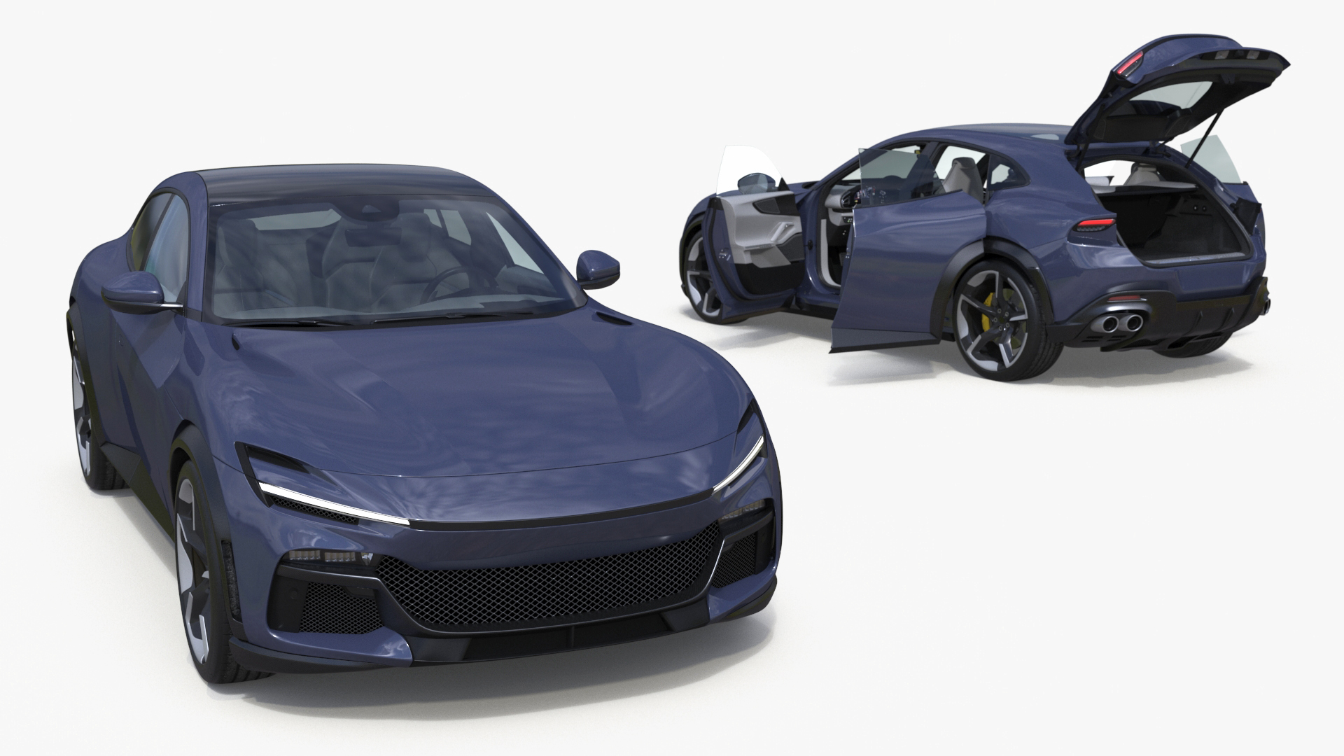 3D model Extreme Sports Crossover Car Violet