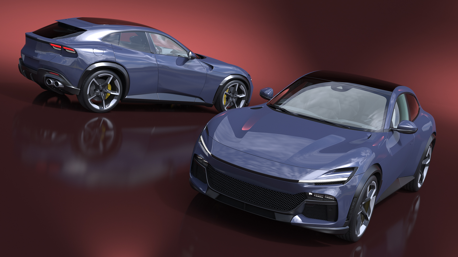 3D model Extreme Sports Crossover Car Violet