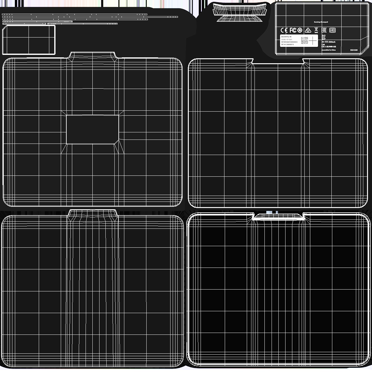 3D model RGB Gaming Mouse Pad