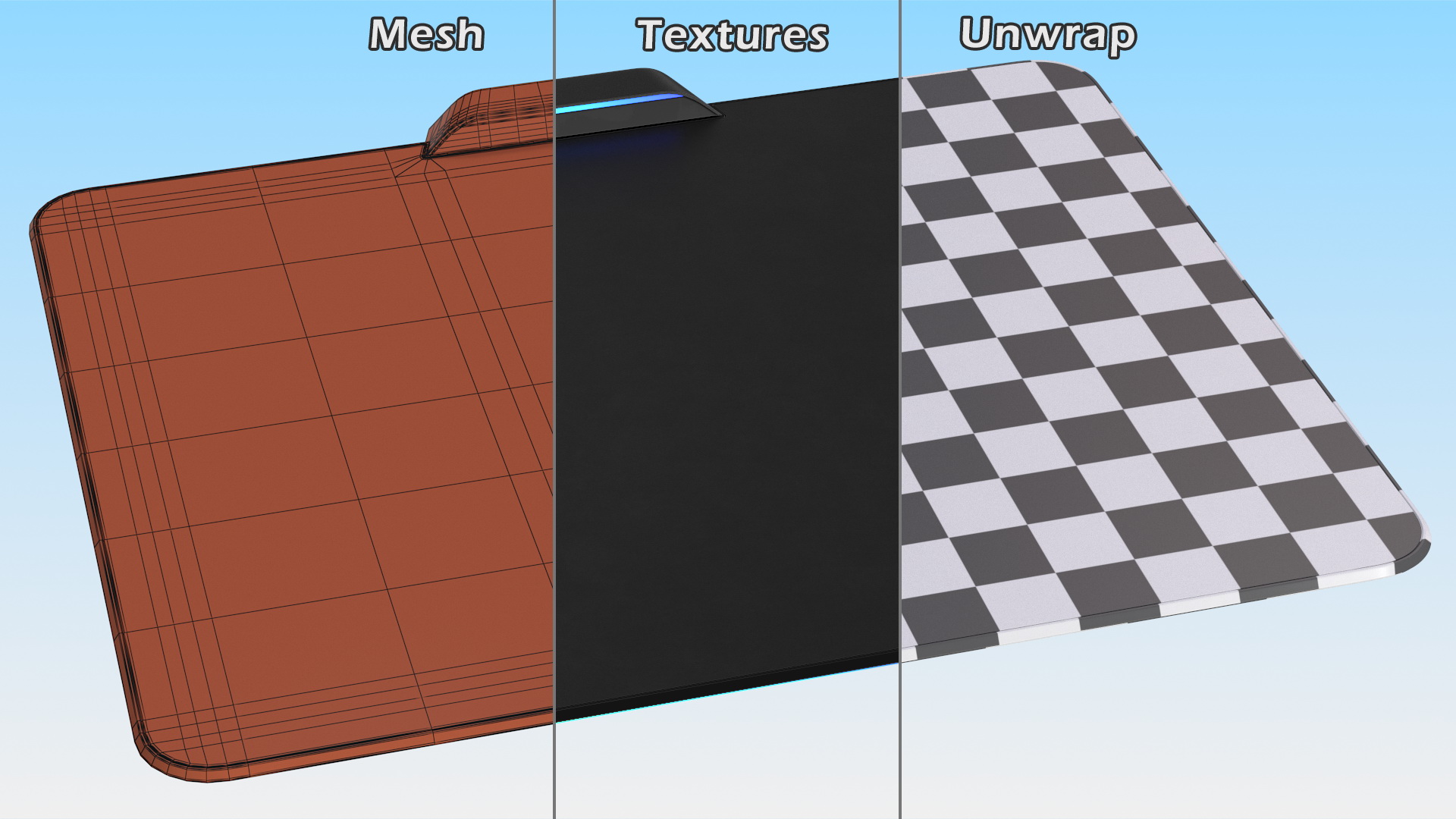3D model RGB Gaming Mouse Pad