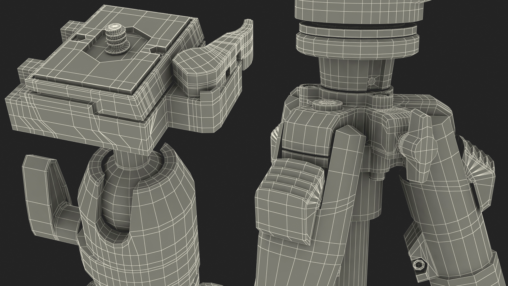 3D model Canon 1DX with Zoom Lens 24 70 on Tripod