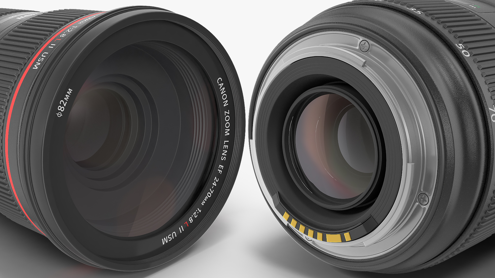3D model Canon 1DX with Zoom Lens 24 70 on Tripod