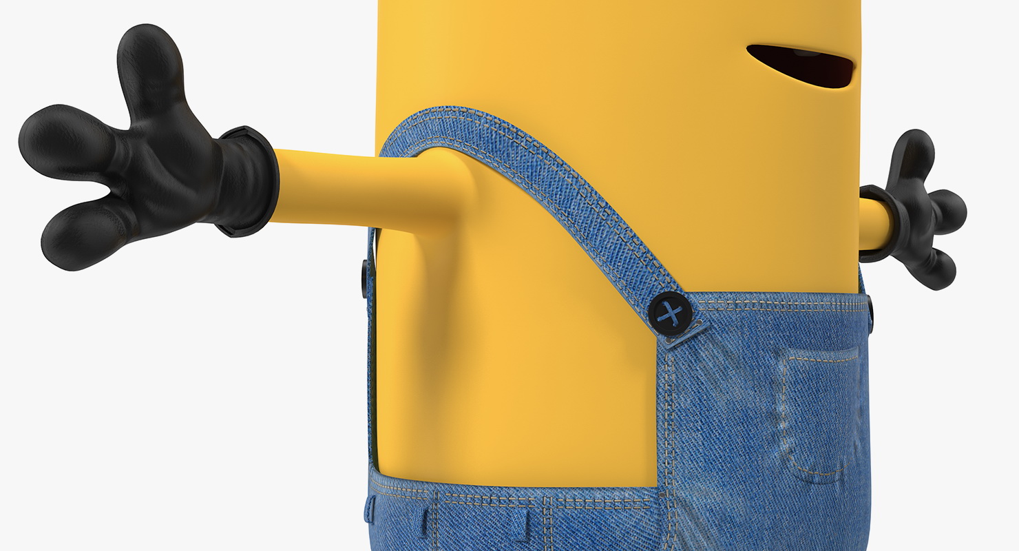 Tall Two Eyed Minion Rigged 3D