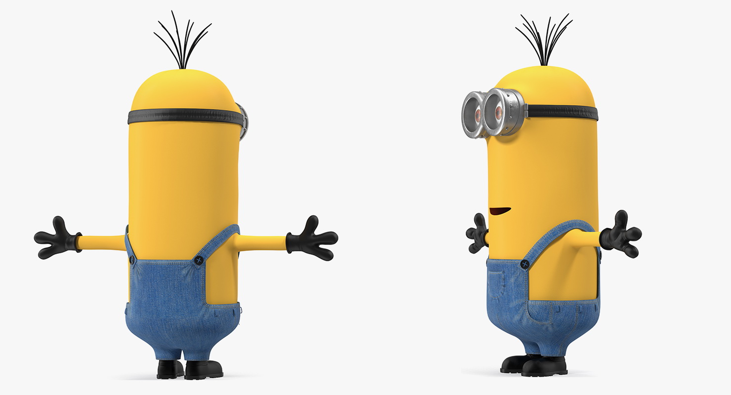 Tall Two Eyed Minion Rigged 3D