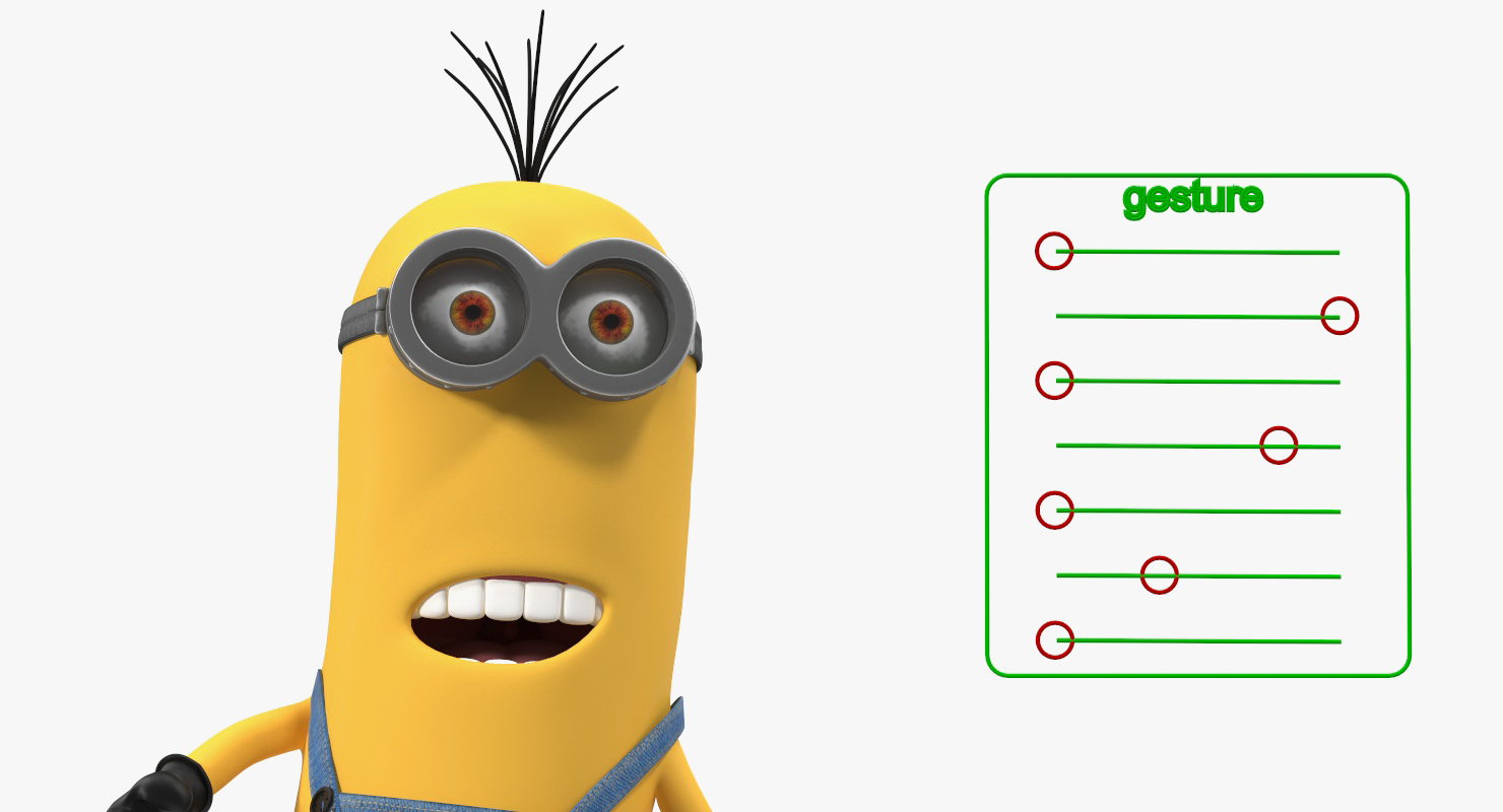 Tall Two Eyed Minion Rigged 3D