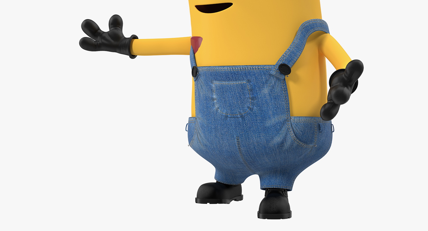 Tall Two Eyed Minion Rigged 3D