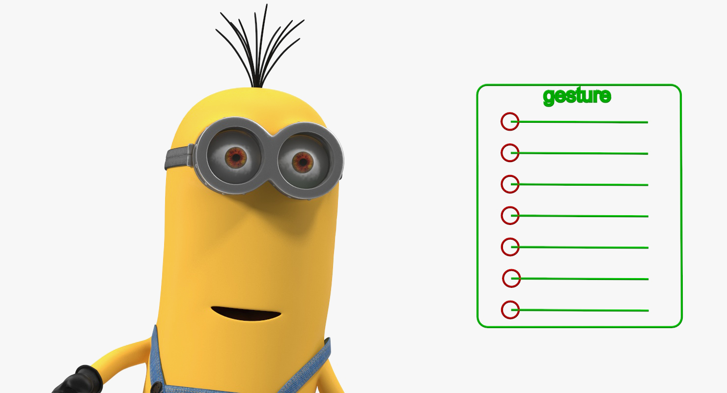 Tall Two Eyed Minion Rigged 3D