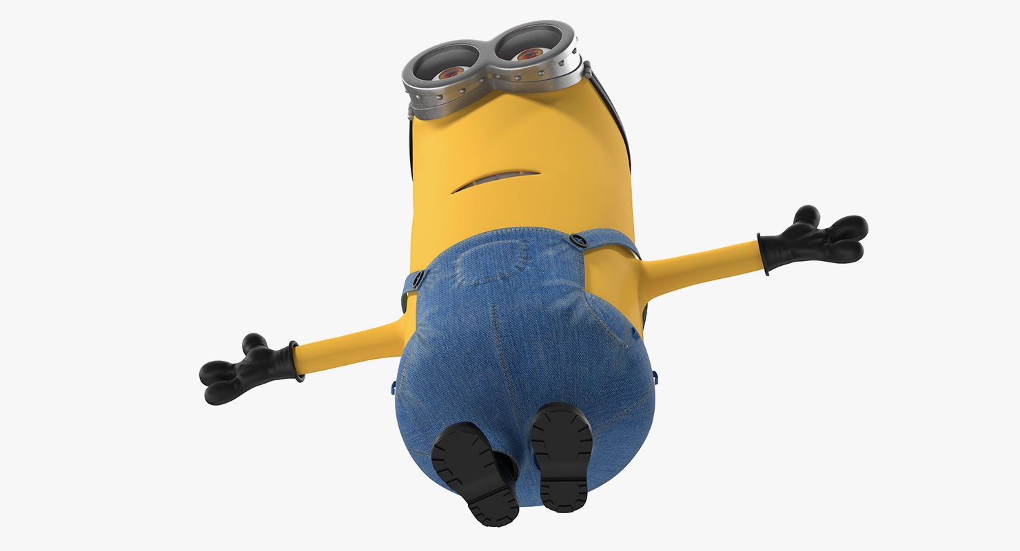 Tall Two Eyed Minion Rigged 3D