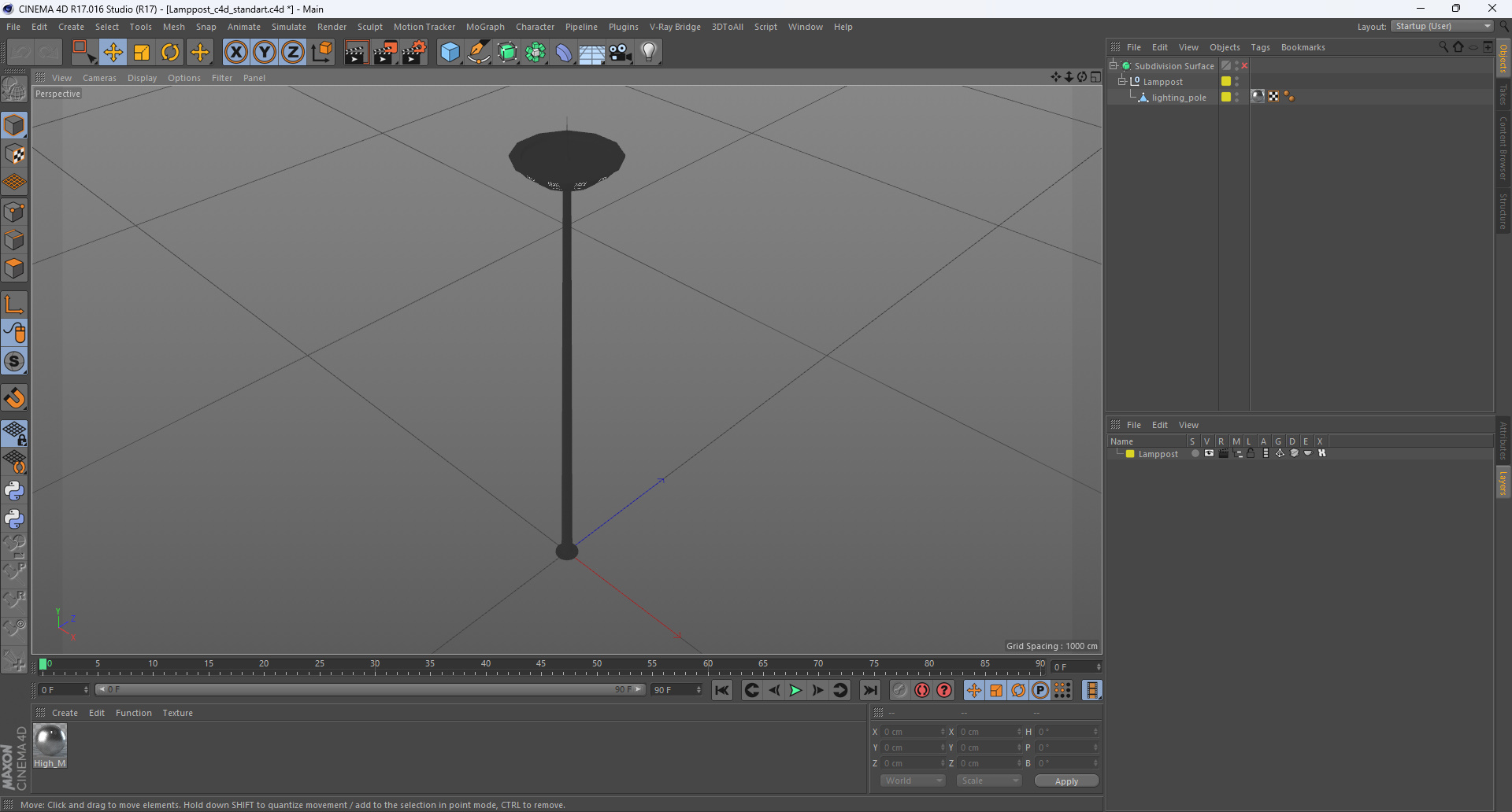 3D model Lamppost