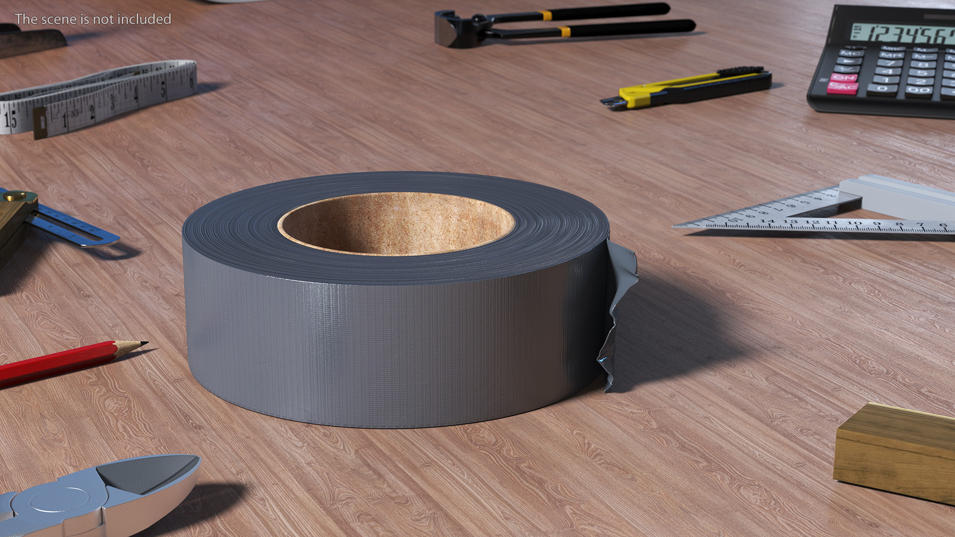 Realistic Duct Tape Roll 3D model