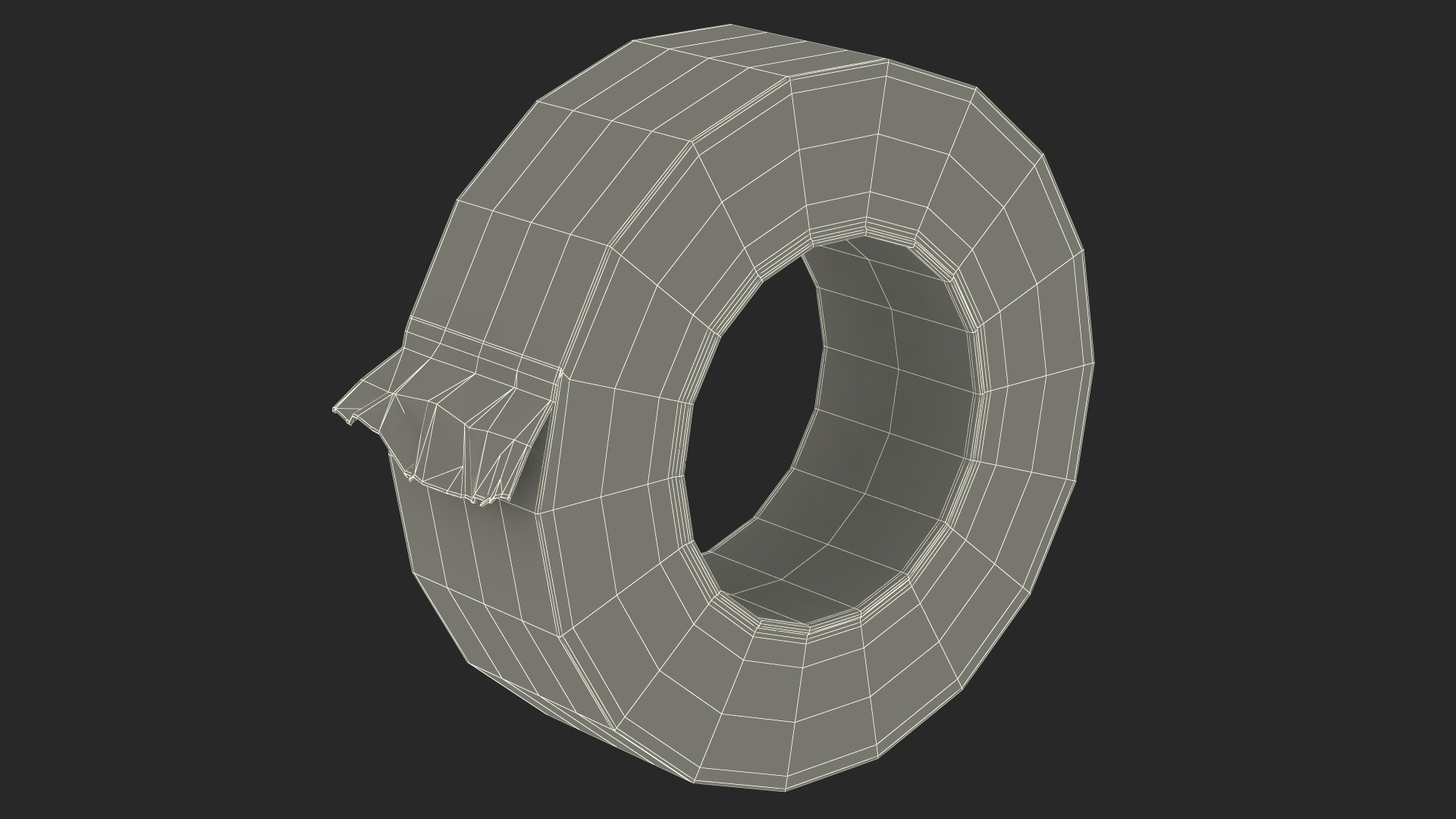 Realistic Duct Tape Roll 3D model
